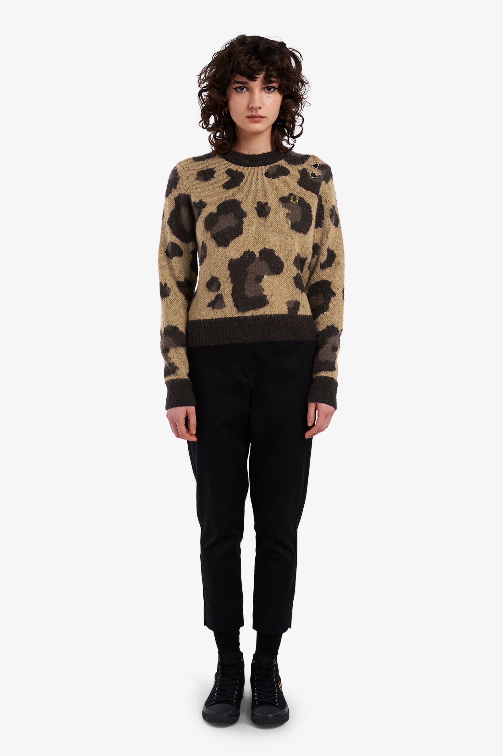Amy Winehouse FoundationLeopard Jumper Black 7037960