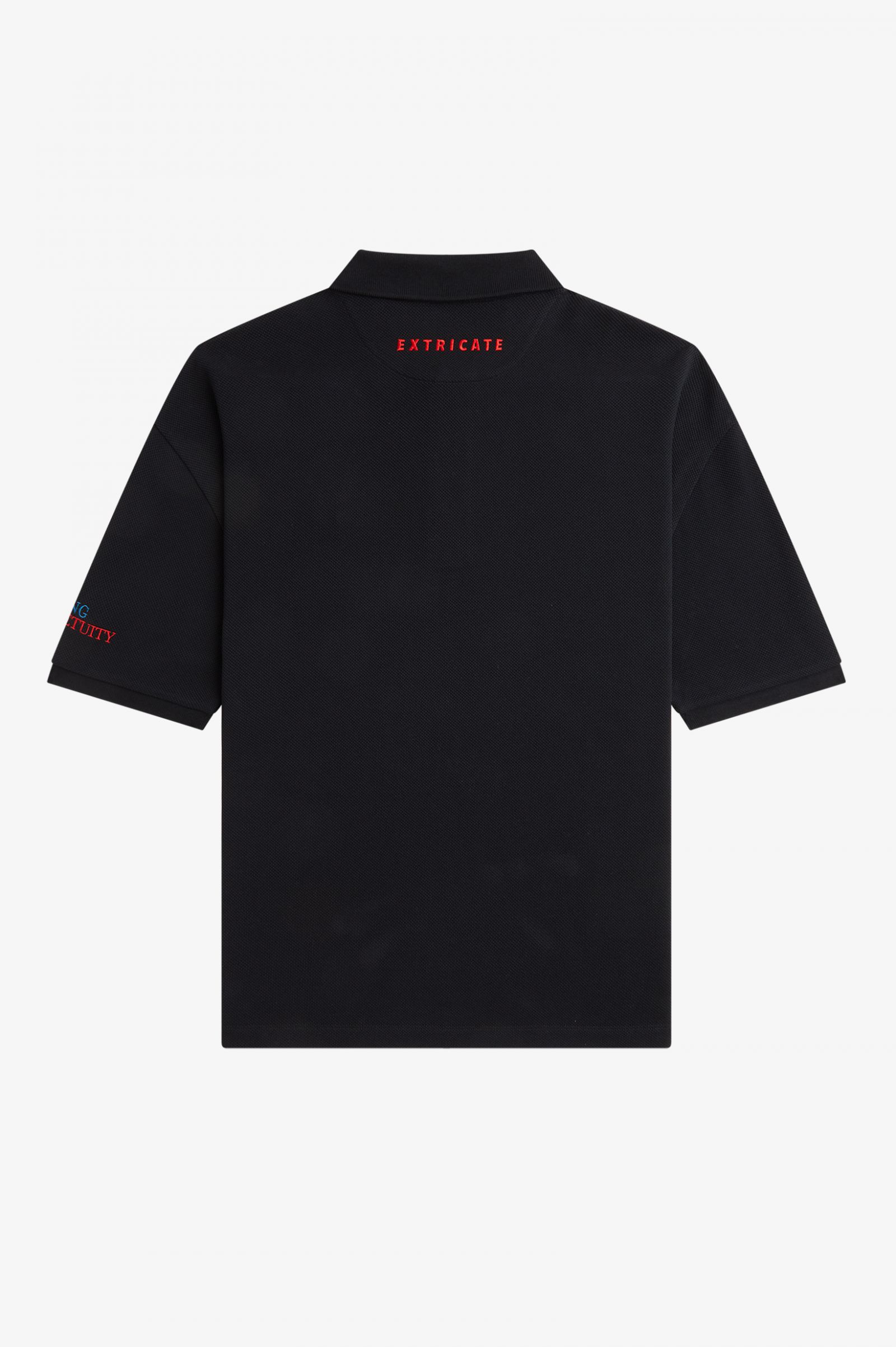 Raf SimonsEmbroidered Polo Shirt Black 7038636