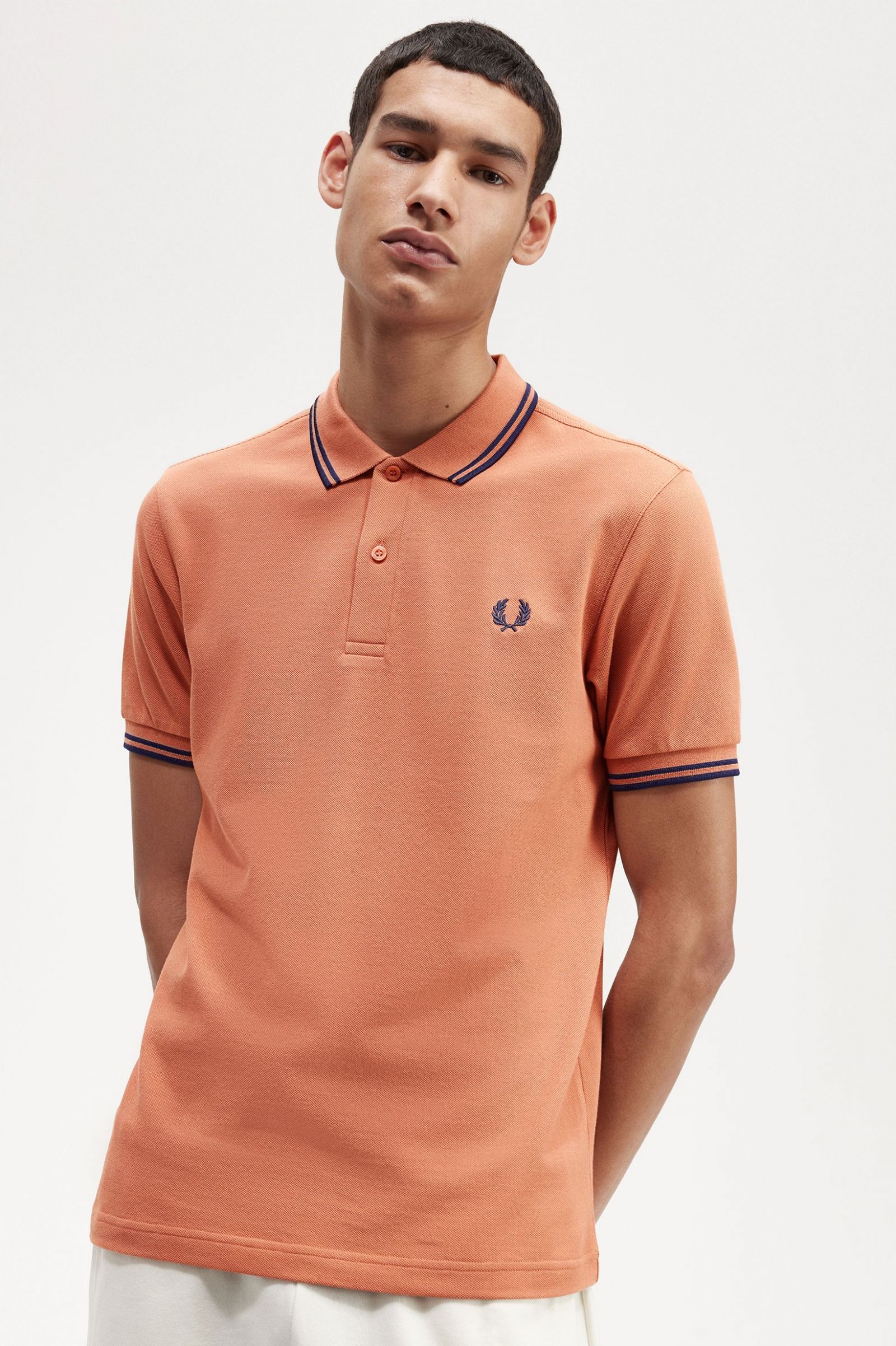 The Fred Perry ShirtM3600 Light Rust / French Navy / French Navy 7038582