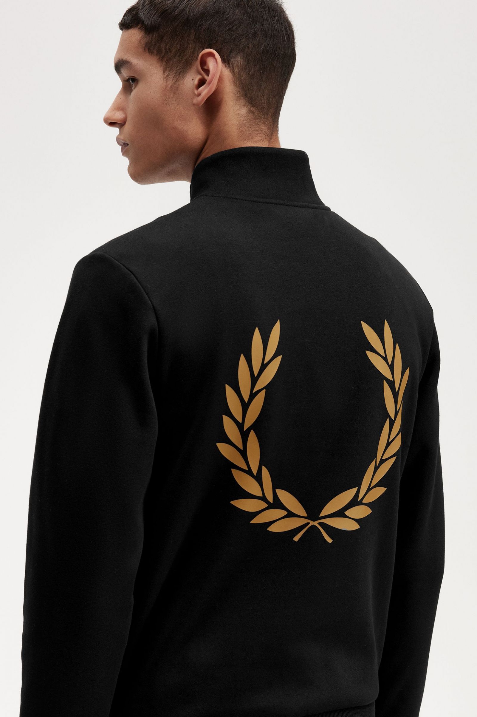 Double Graphic Half Zip Sweatshirt Black 7038842