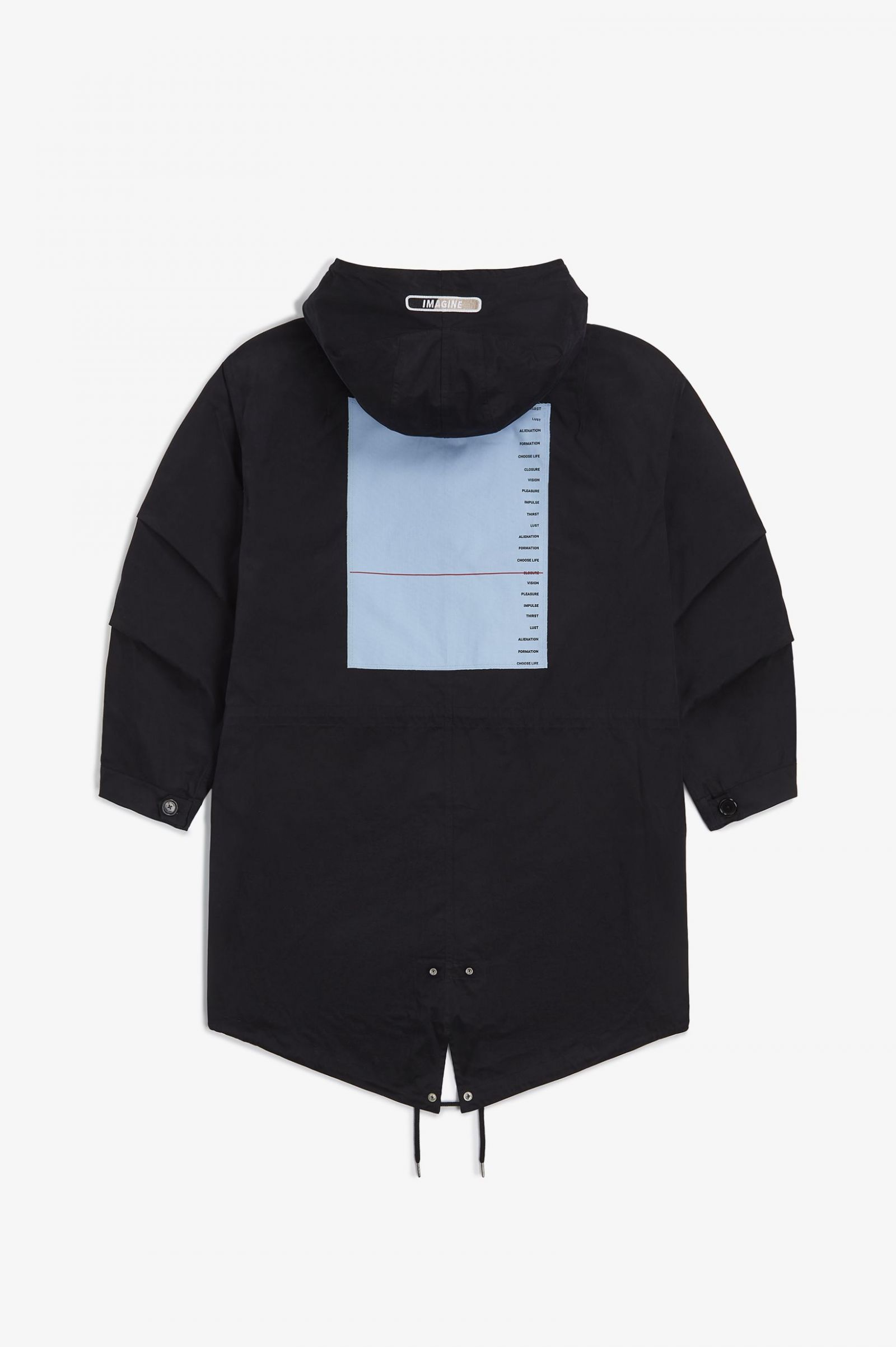 Raf SimonsPrinted Patch Parka Navy 7038293