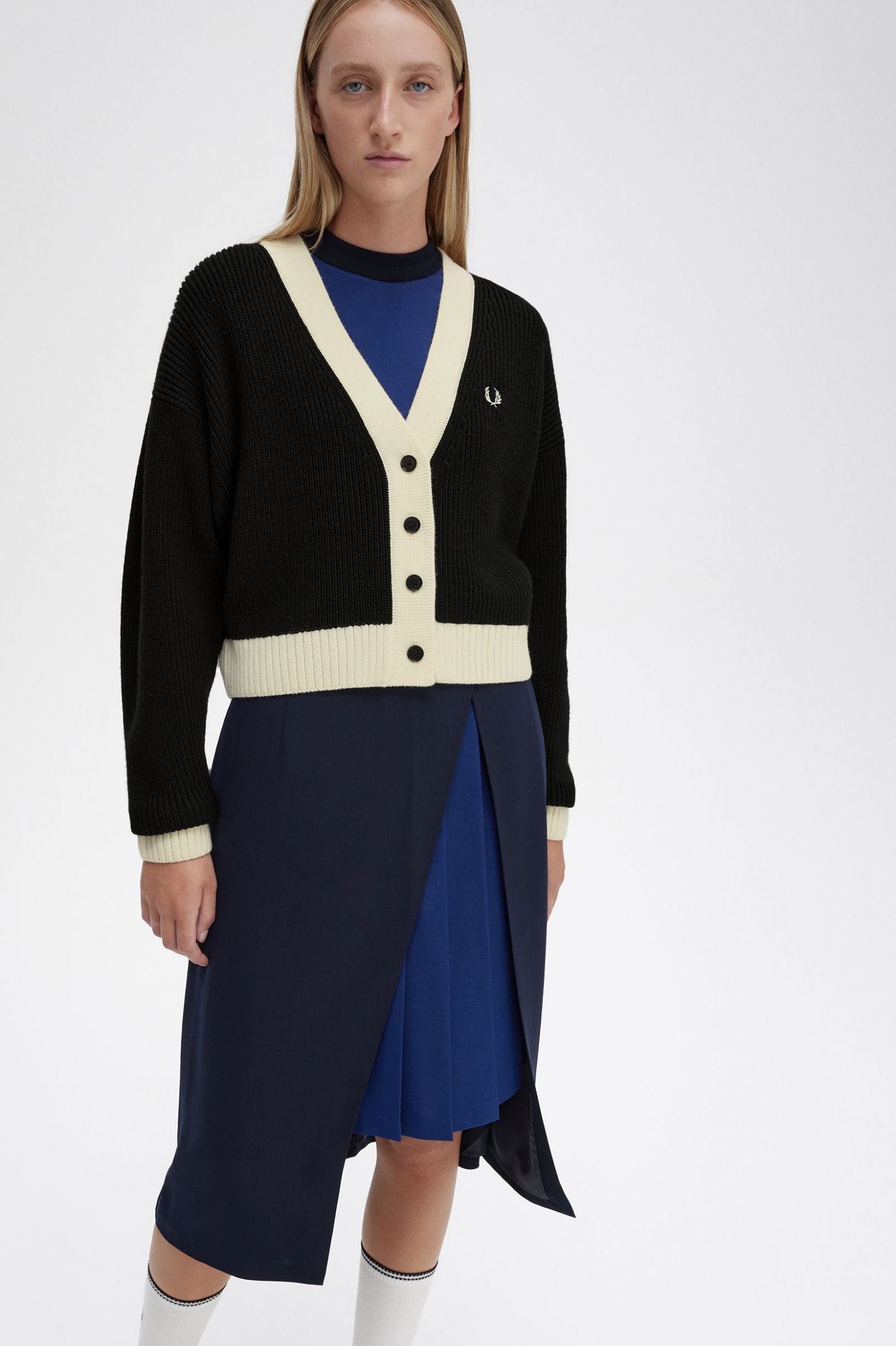 Button-Through Cardigan Black 7039372