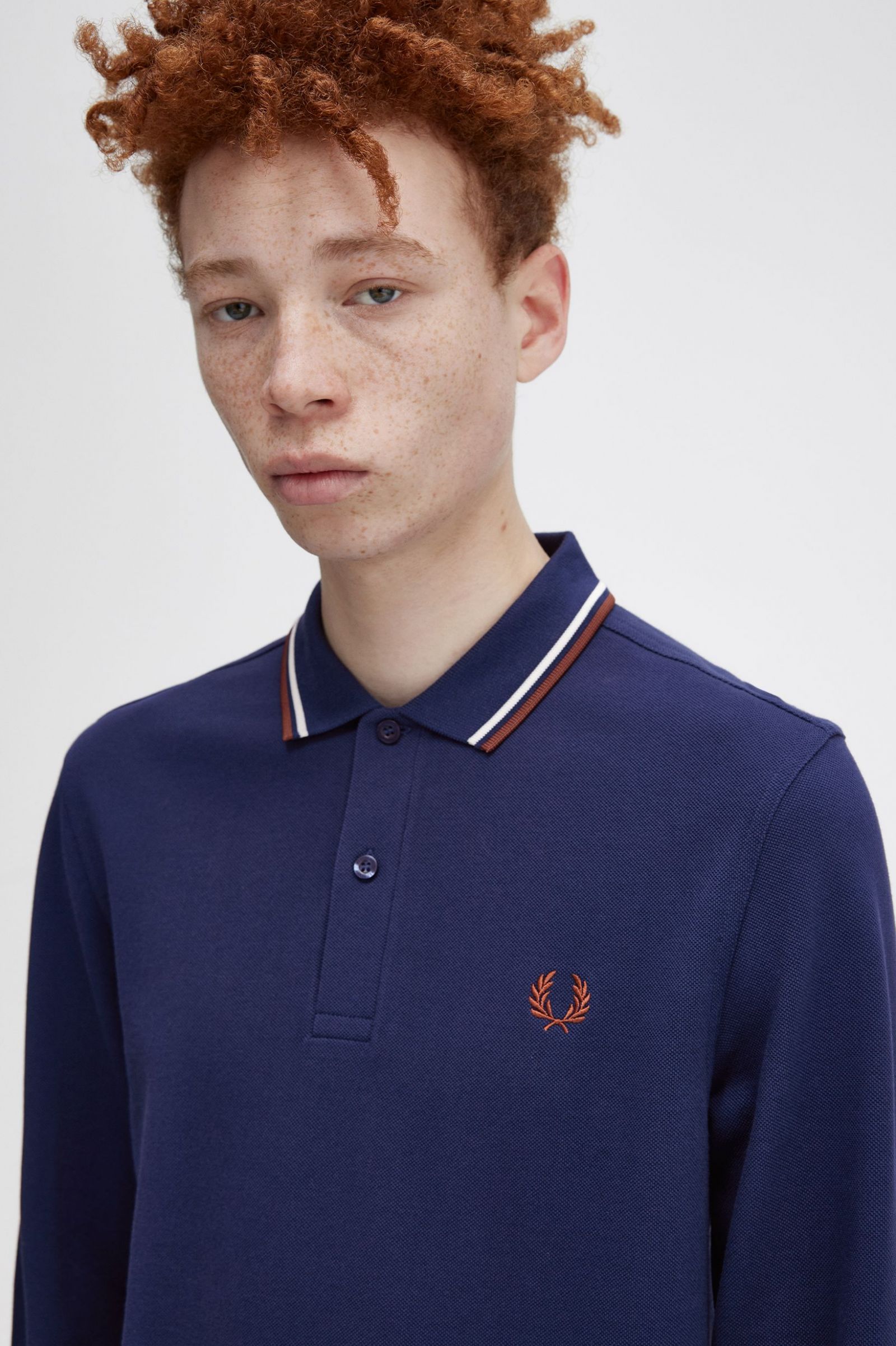 The Fred Perry ShirtM3636 French Navy / Ecru / Whisky Brown 7038440