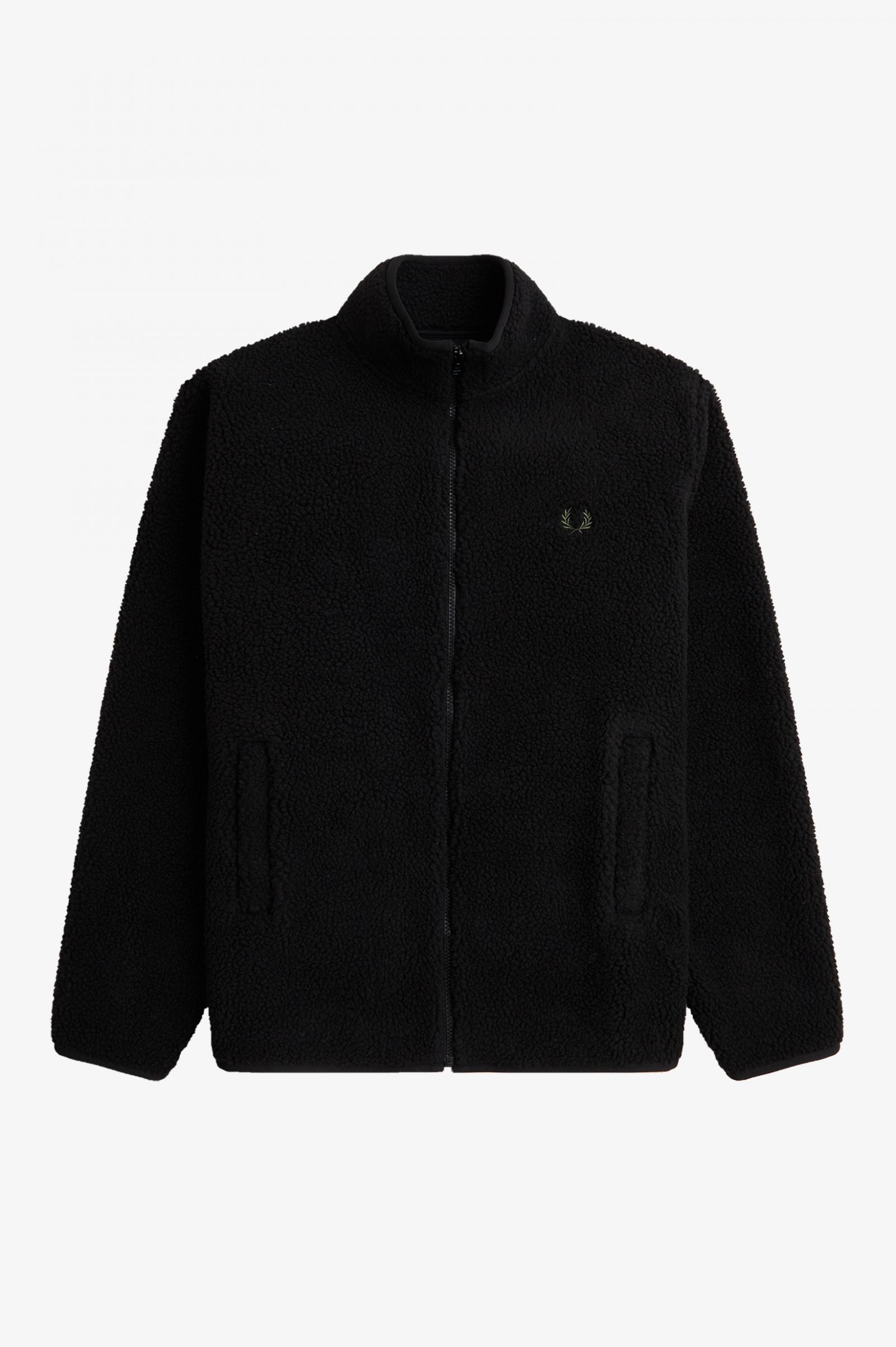 Zip Through Borg Fleece Black 7038394