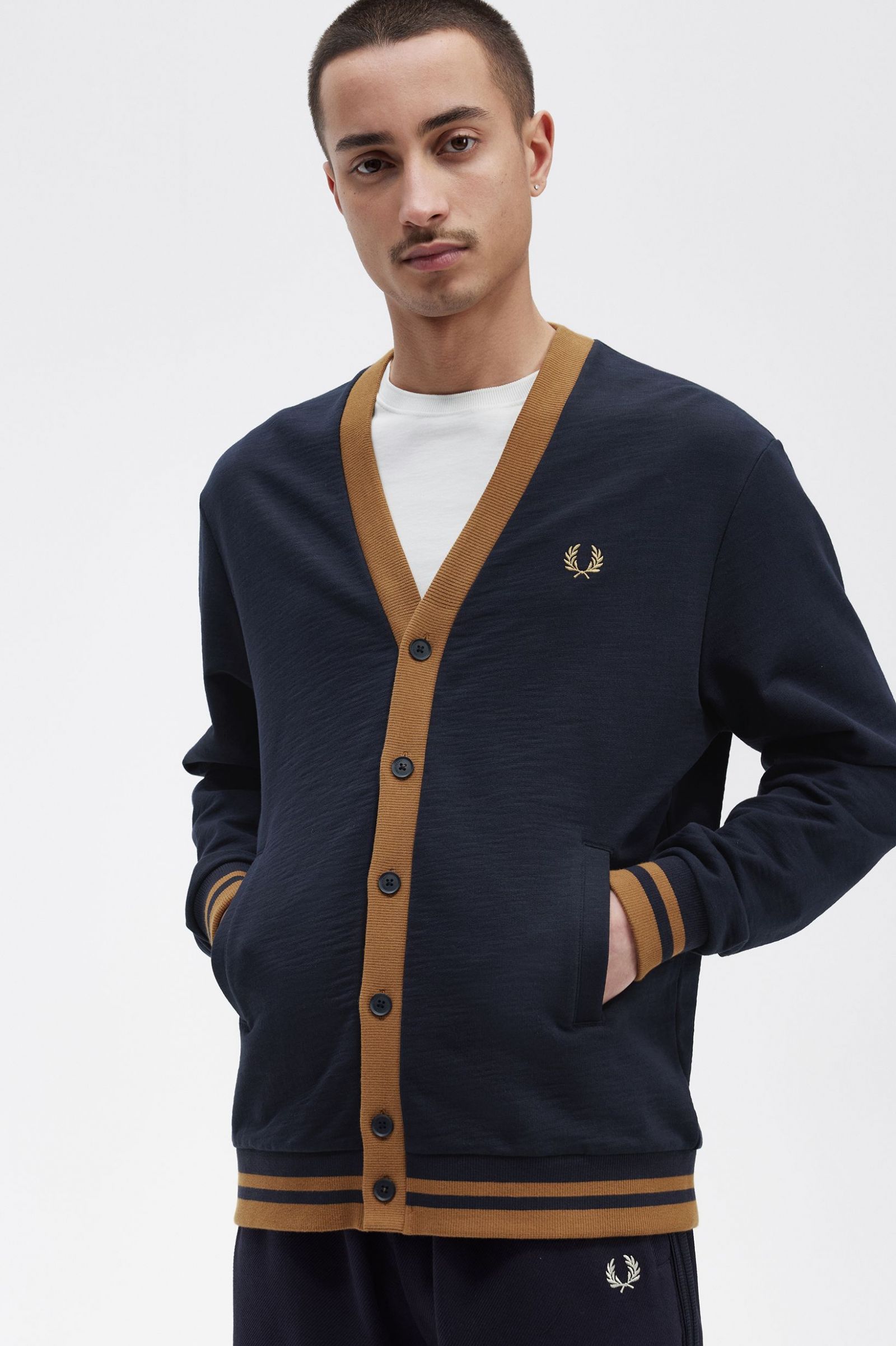 Button Through Sweatshirt Navy 7038856
