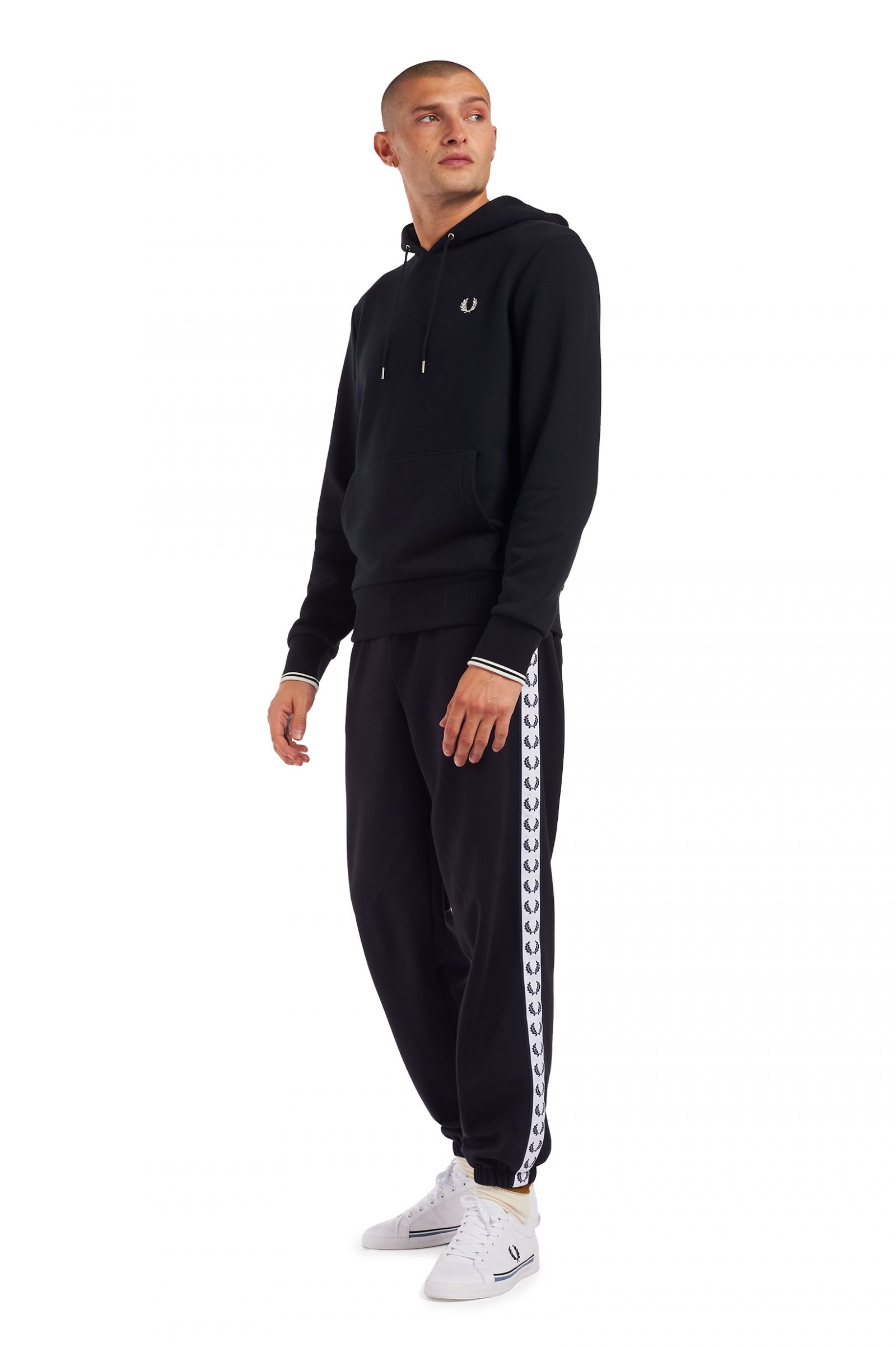 Tipped Hooded Sweatshirt Navy 7038880