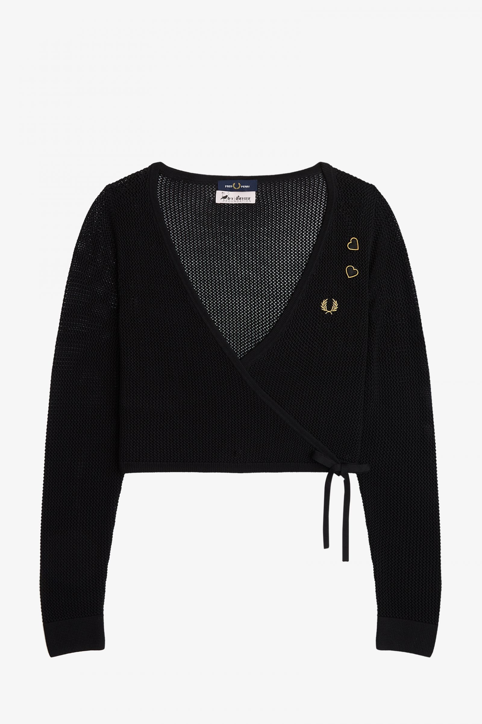 Amy Winehouse FoundationOpen-Knit Wrap Cardigan Black 7037965