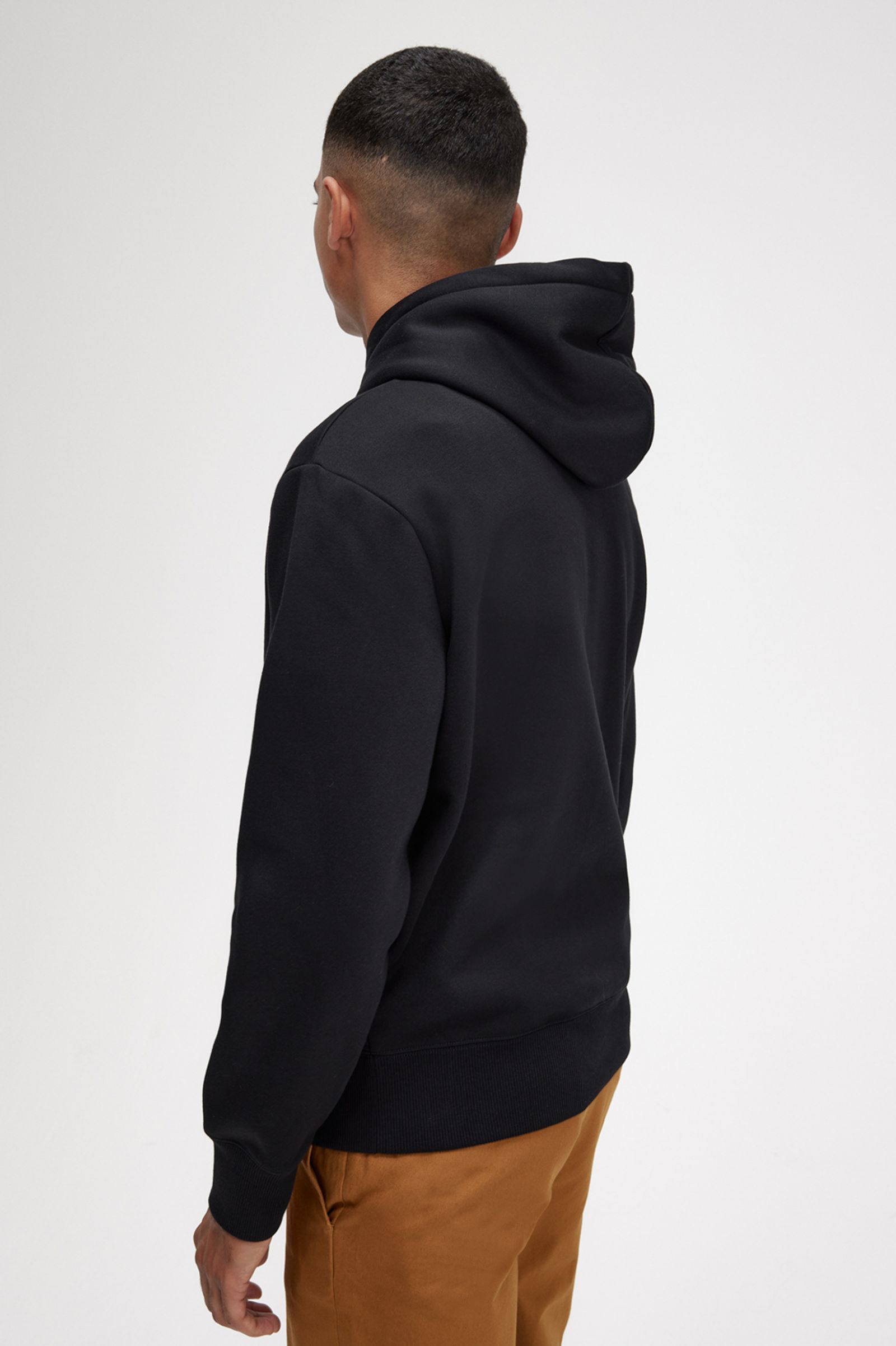 Embroidered Hooded Sweatshirt Black 7038847