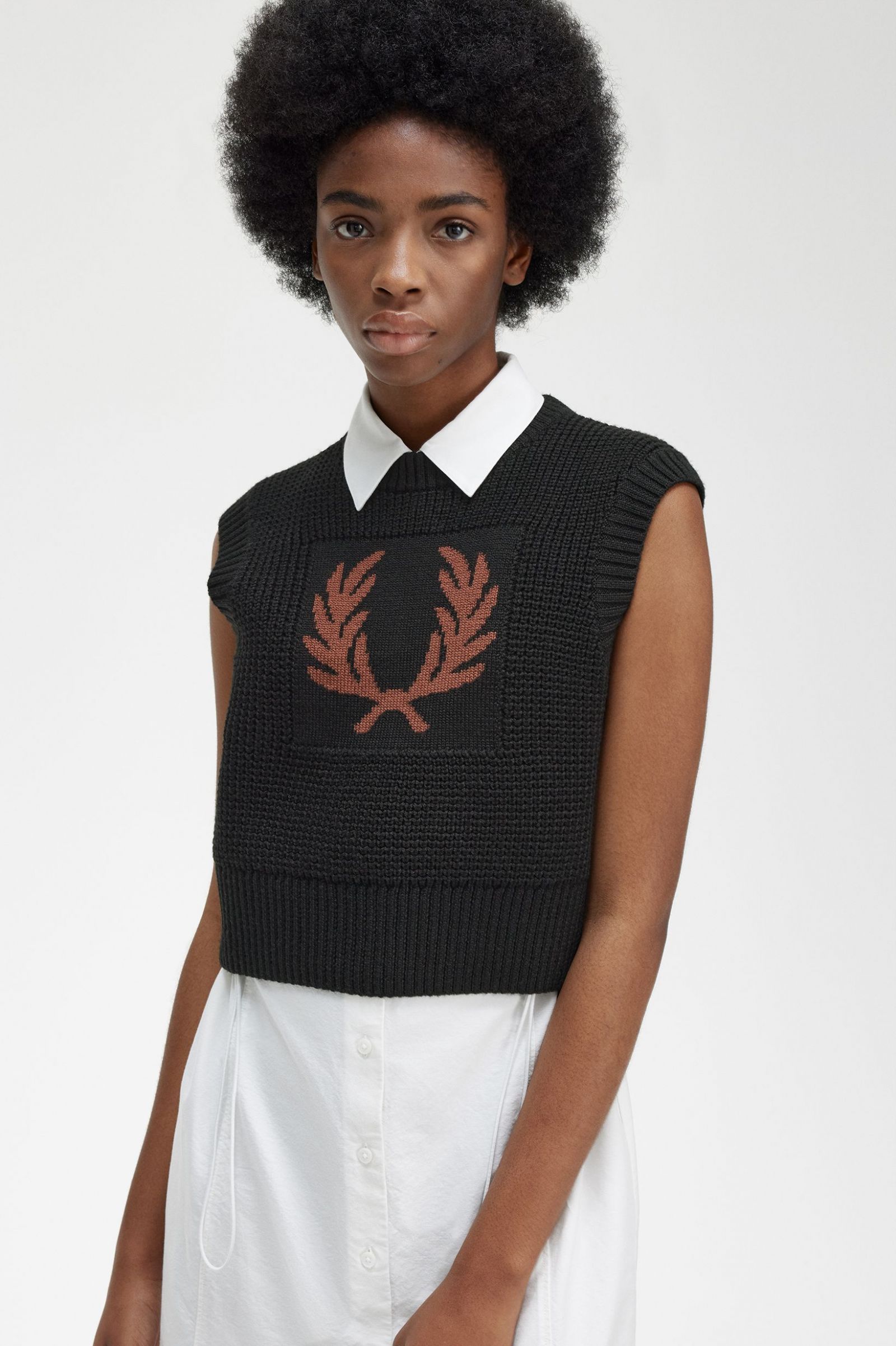 Laurel Wreath Knitted Tank Black 7039326