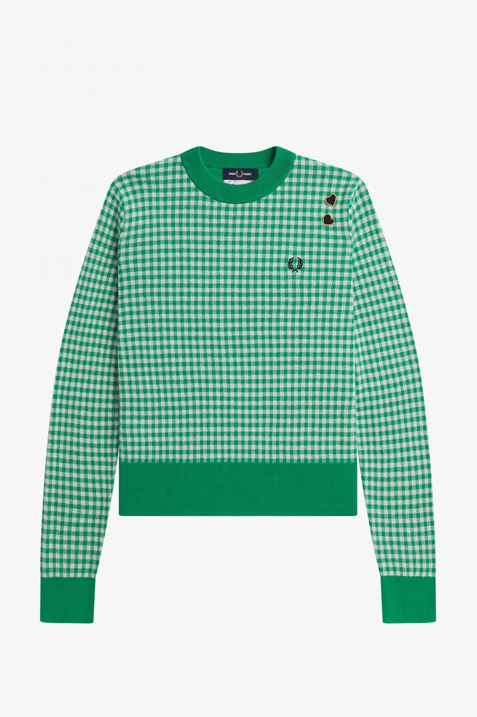 Amy Winehouse FoundationGingham Jumper Fred Perry Green 7037962