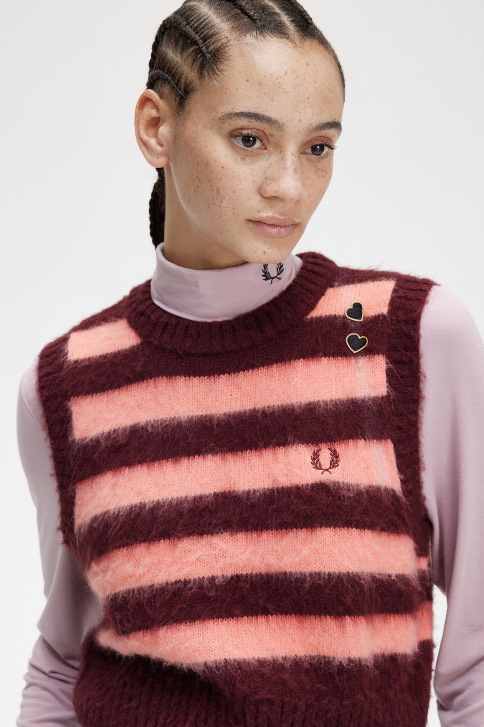 Amy Winehouse FoundationStriped Knitted Tank Oxblood 7039242