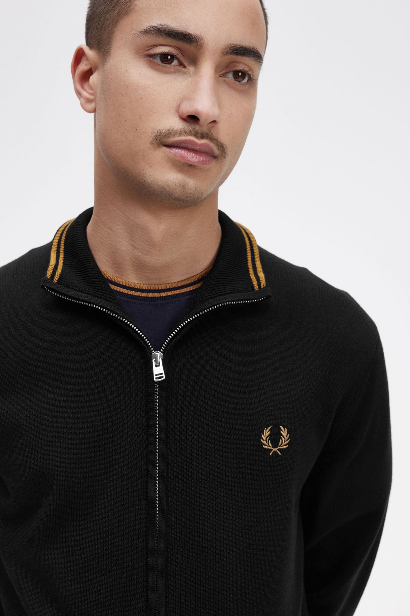Classic Zip Through Cardigan Black 7038345