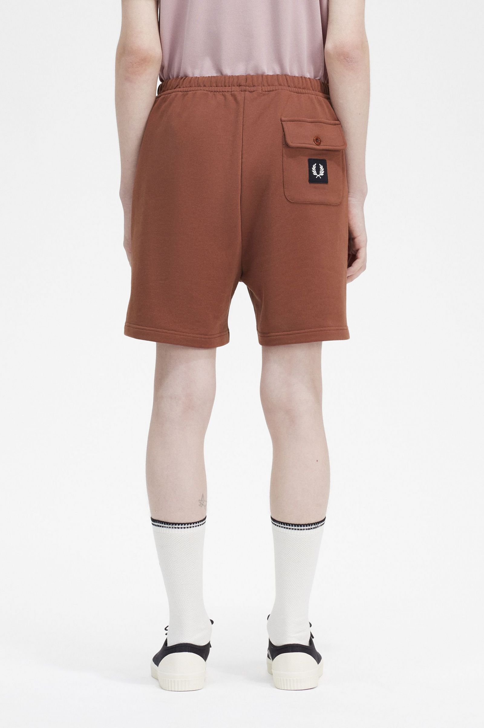 Badge Detail Track Shorts Whisky Brown 7038797