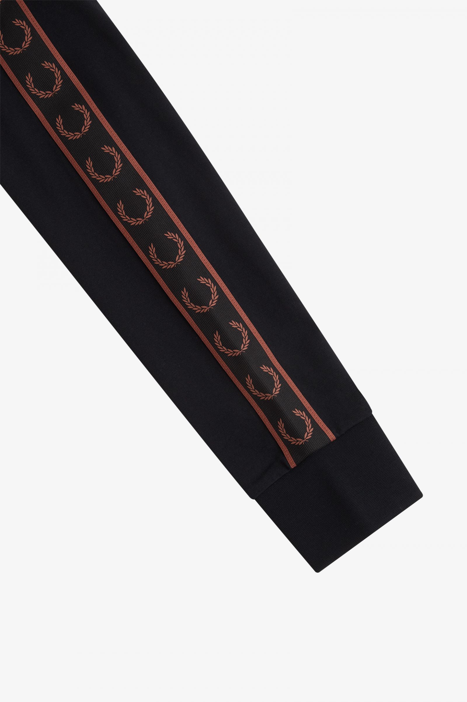 Taped Long Sleeve T-Shirt Black / Whisky Brown 7038373
