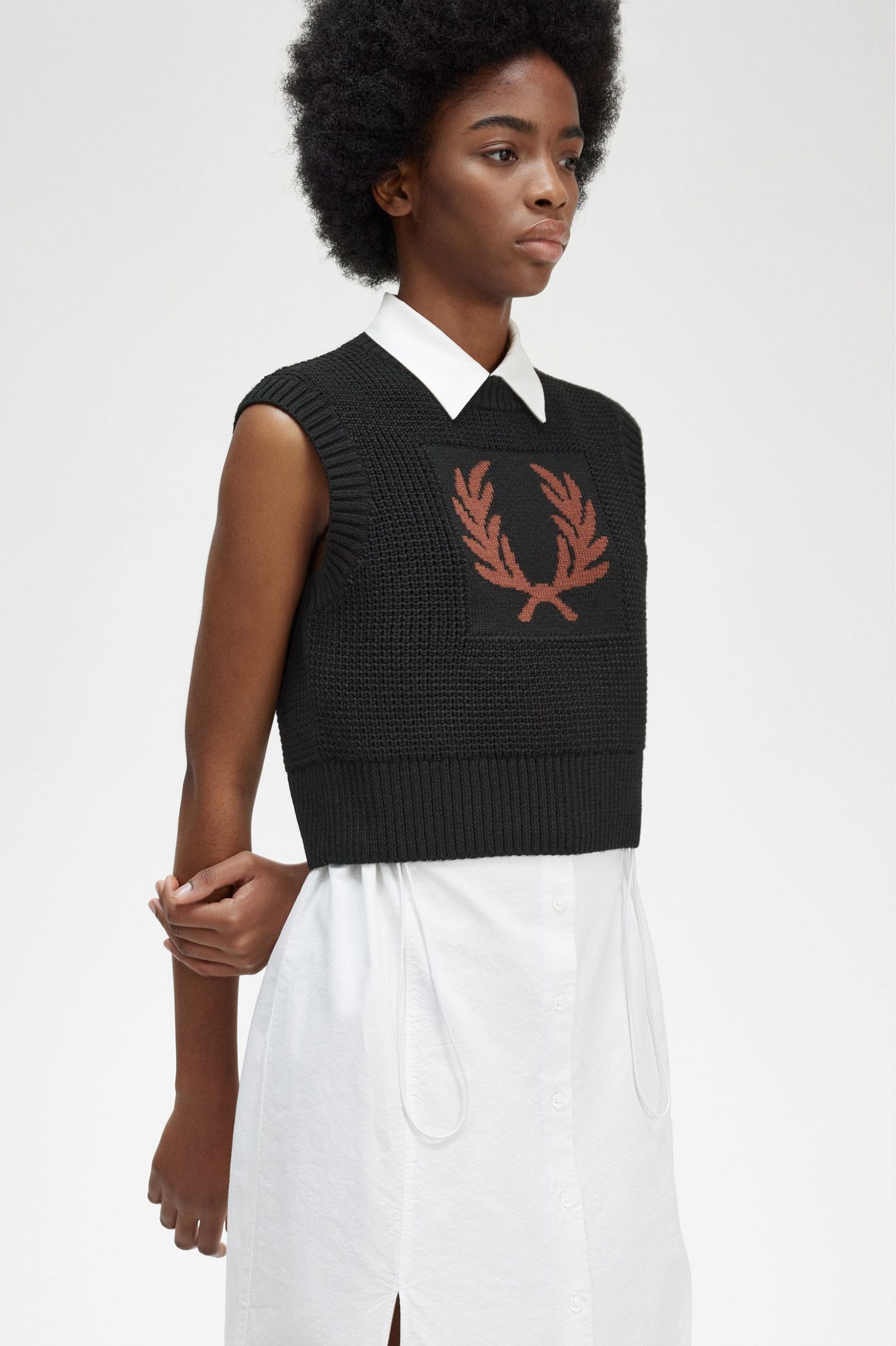 Laurel Wreath Knitted Tank Black 7039326