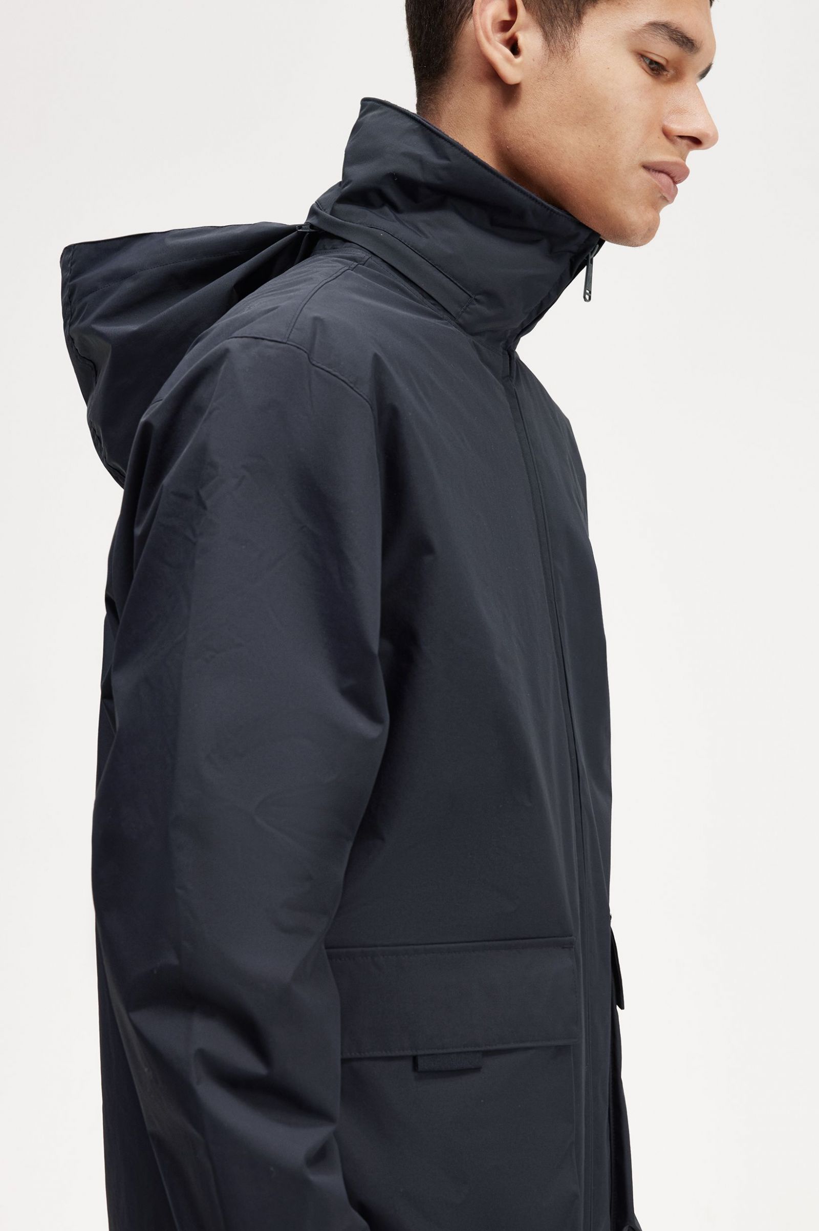 Patch Pocket Zip Through Jacket Navy 7038297