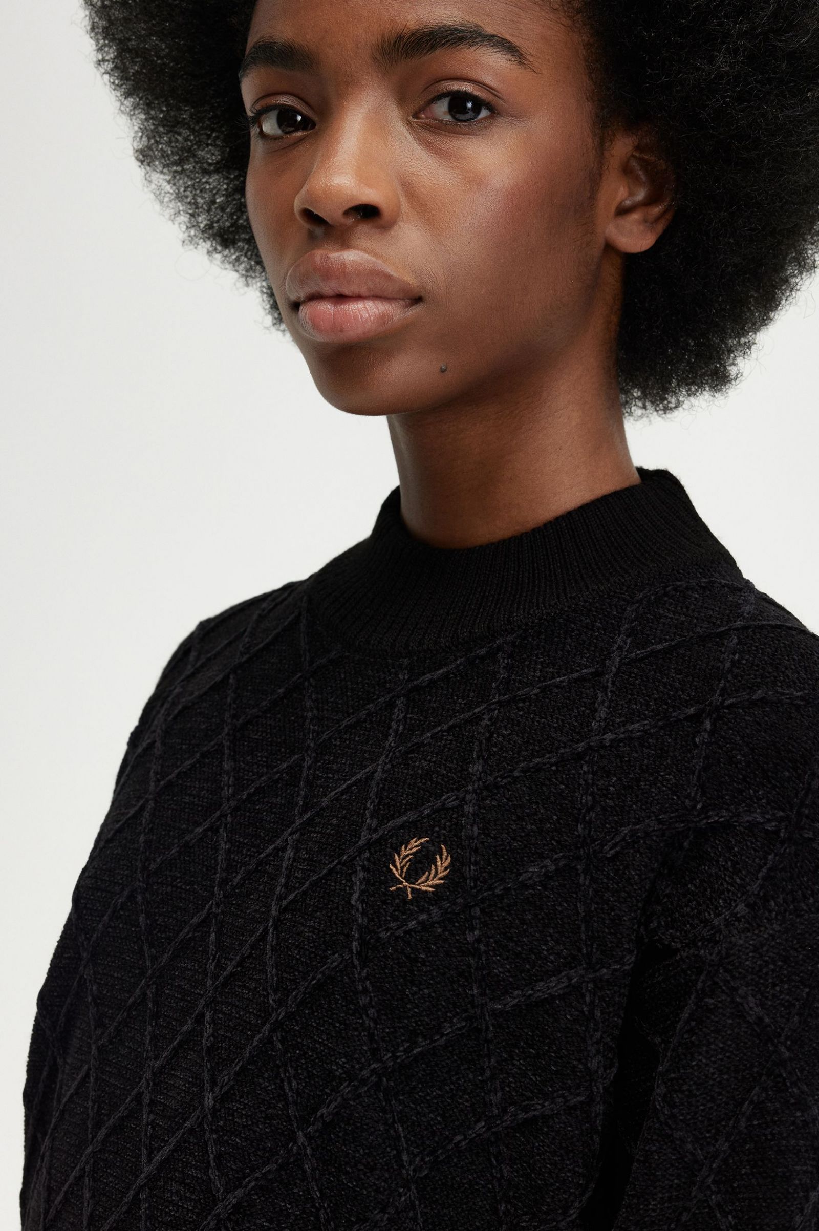 Chenille Grid Jumper Black 7039332