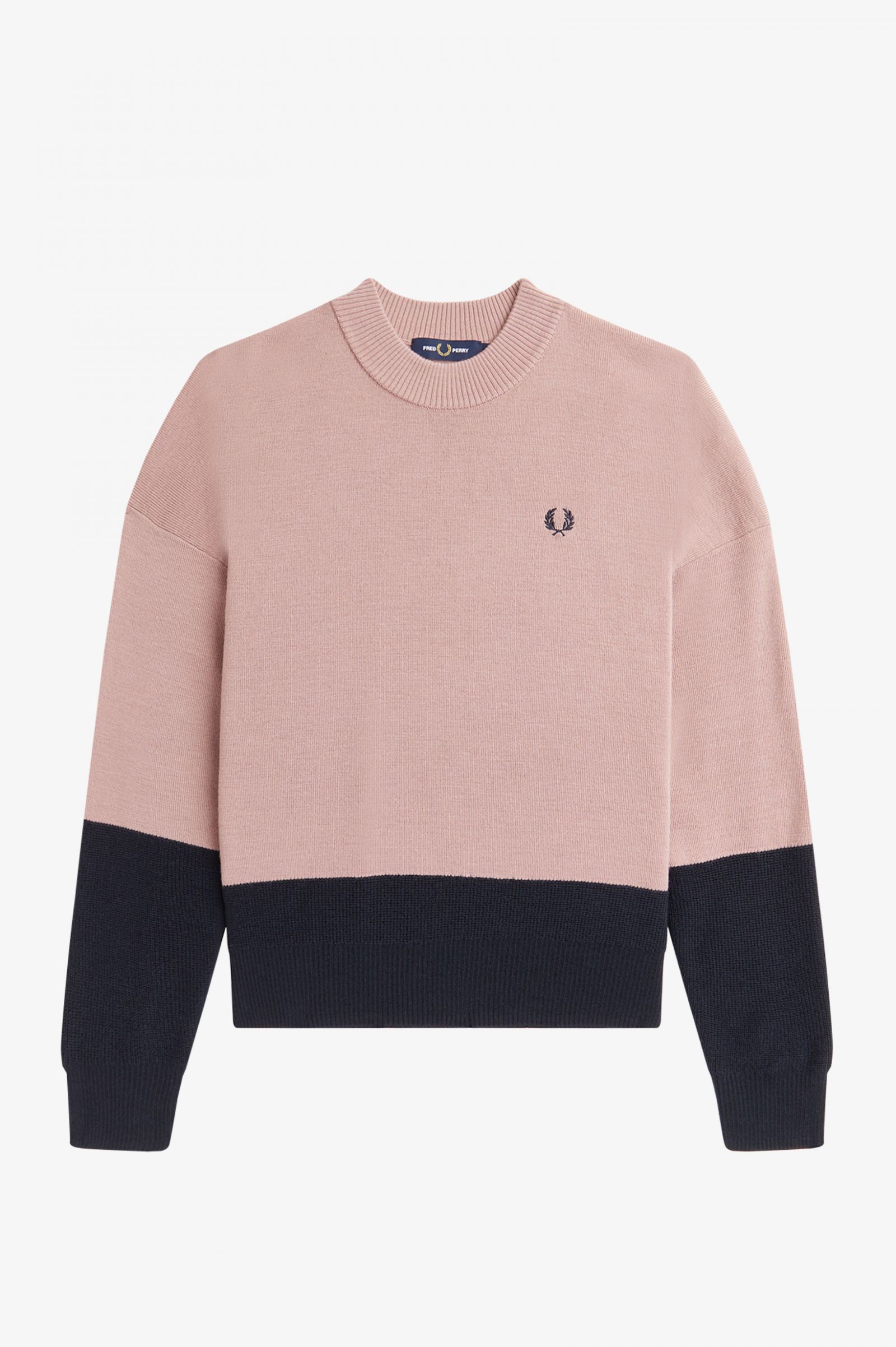 Colour Block Jumper Dusty Rose Pink 7039312
