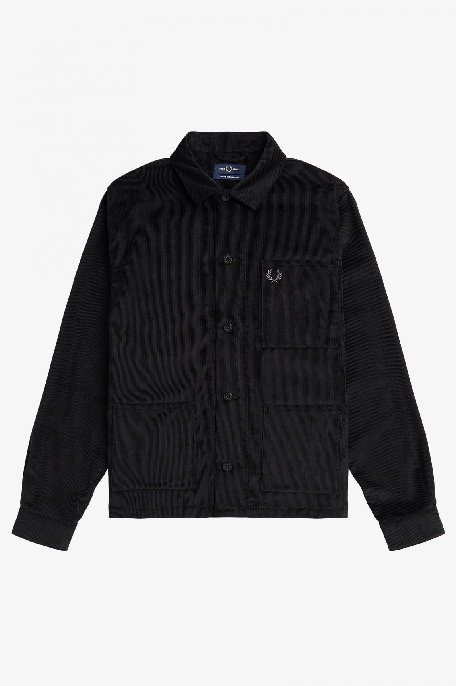 Made In EnglandNeedlecord Overshirt Black 7037866