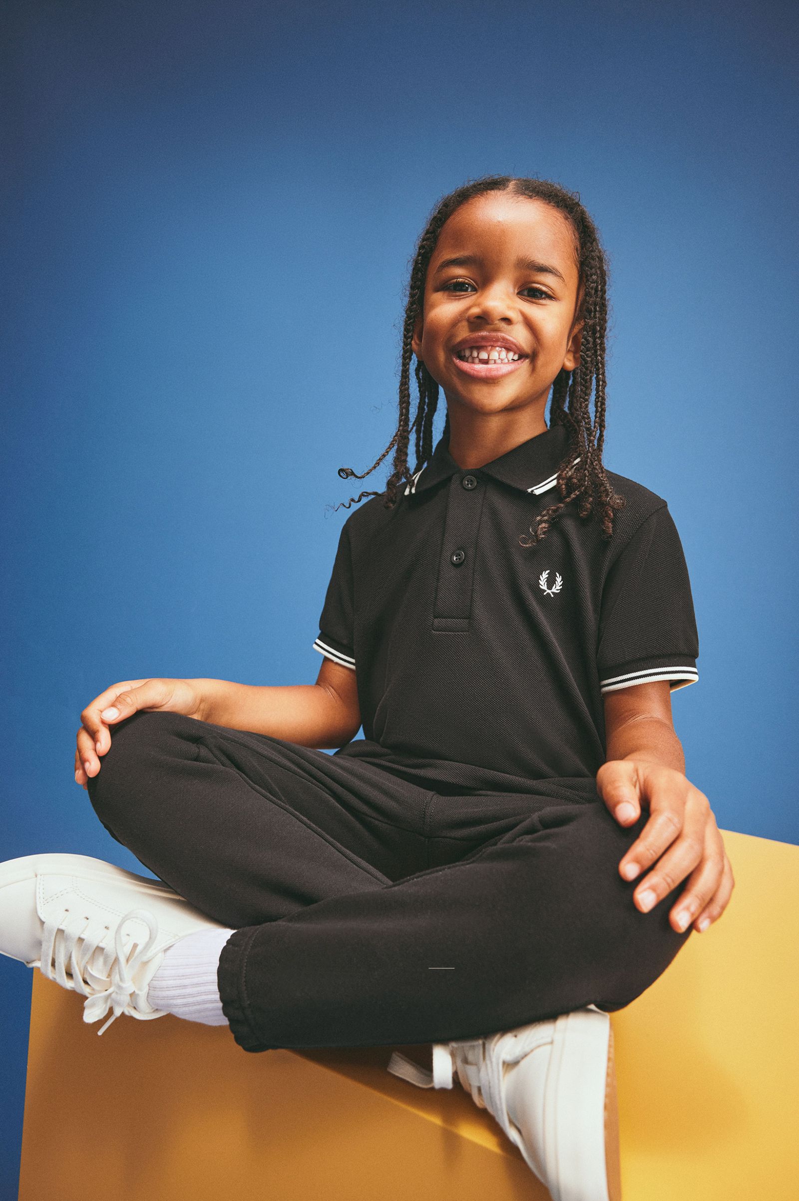 The Fred Perry ShirtKids Twin Tipped Fred Perry Shirt Black / White / White 7038089