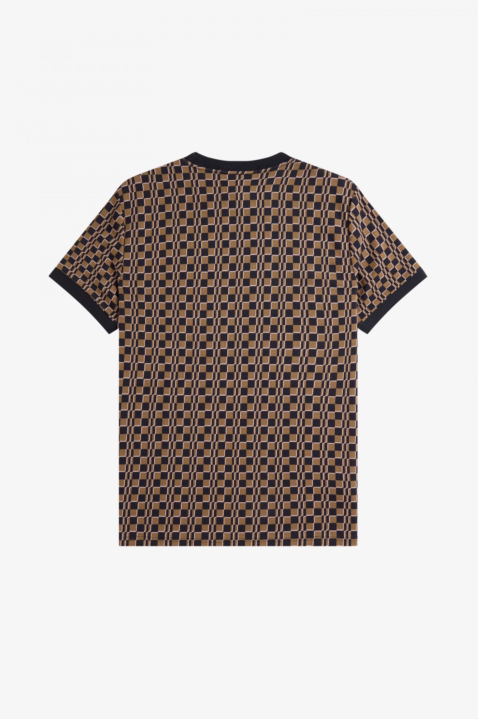 Glitch Chequerboard T-Shirt Shaded Stone / Navy 7038930