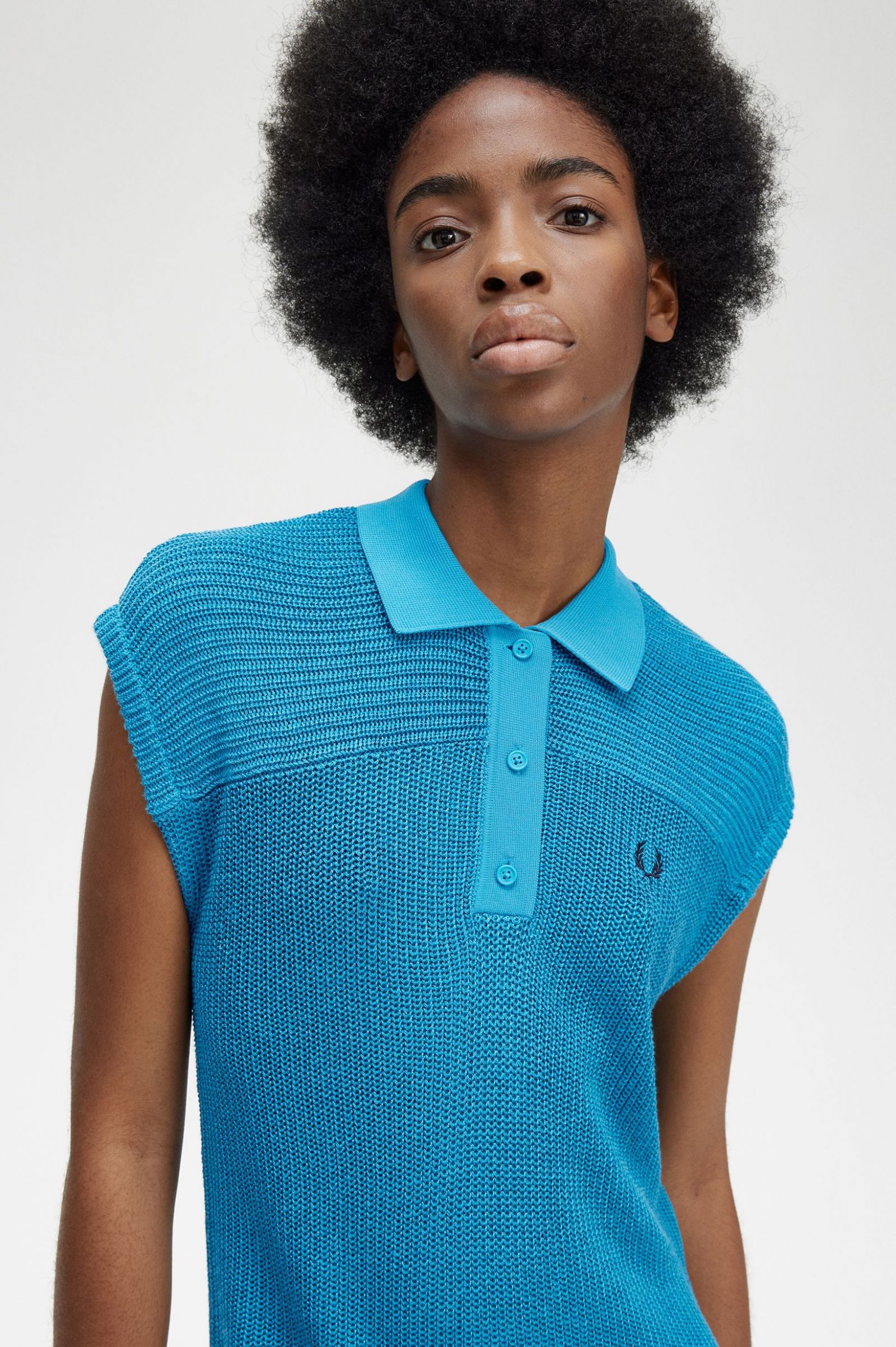 Knitted Shirt Dress Cyber Blue 7039287