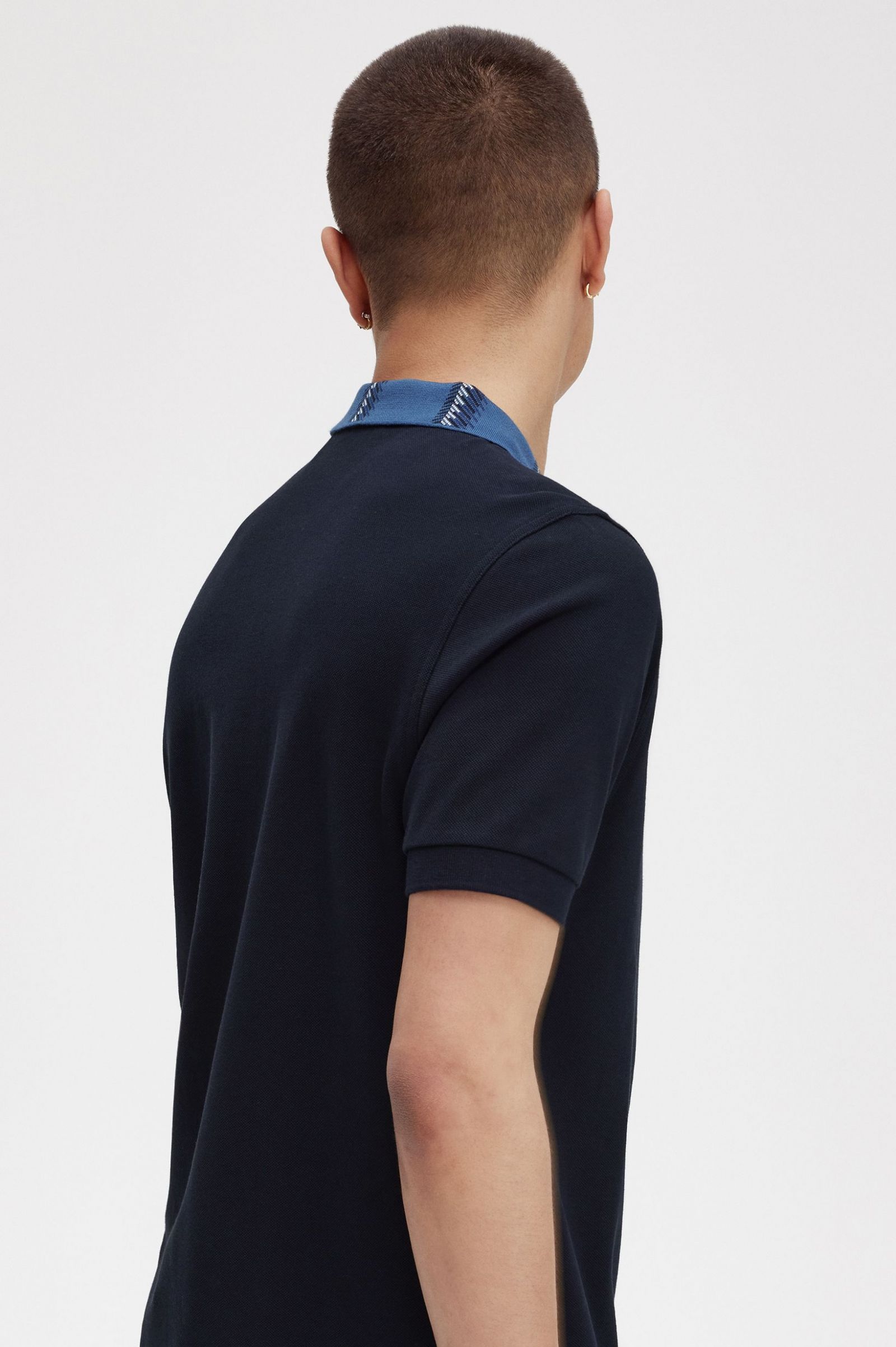 Graphic Collar Polo Shirt Navy 7038505