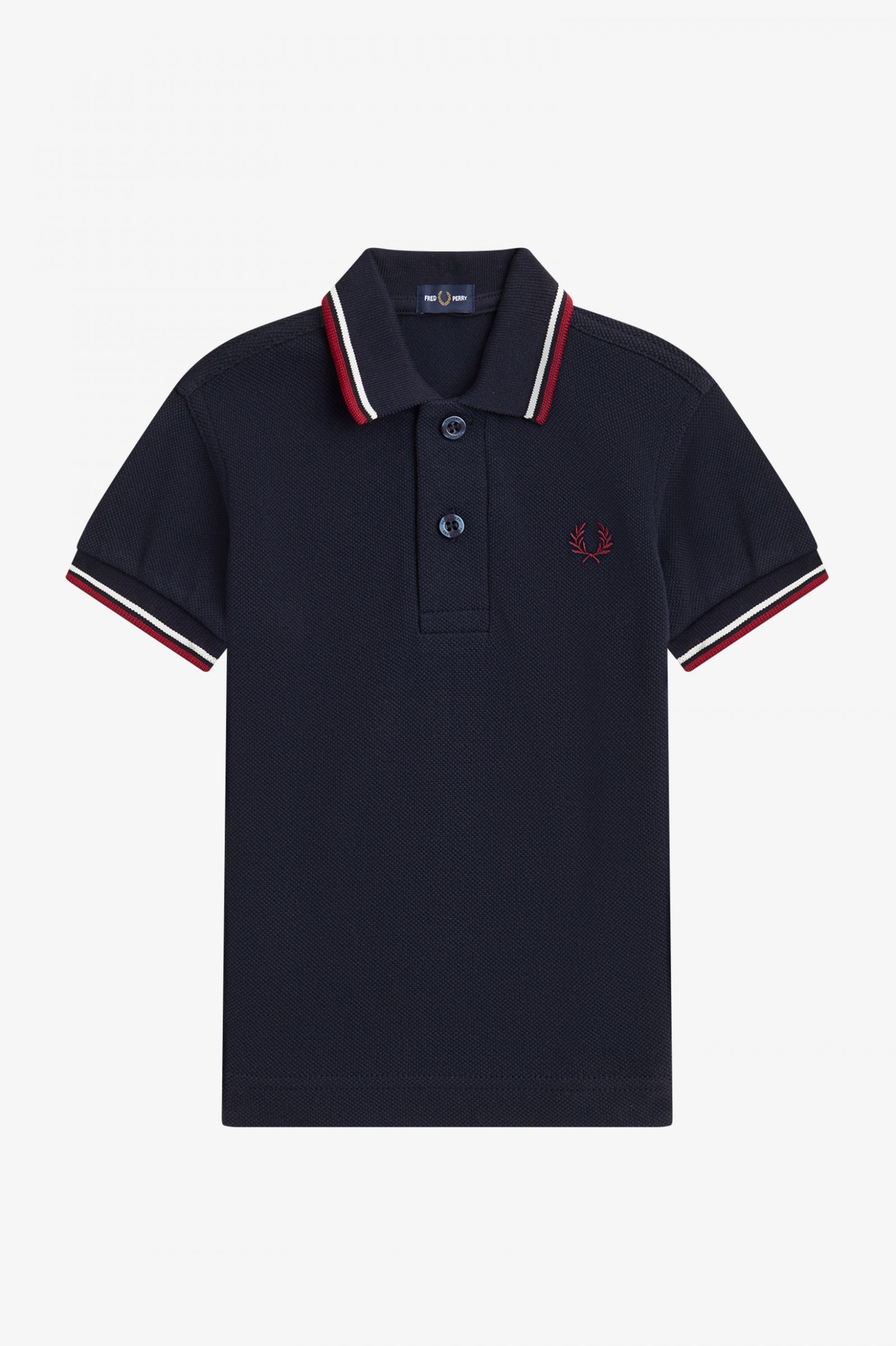 The Fred Perry ShirtMy First Fred Perry Shirt Navy / Snow White / Burnt Red 7038079