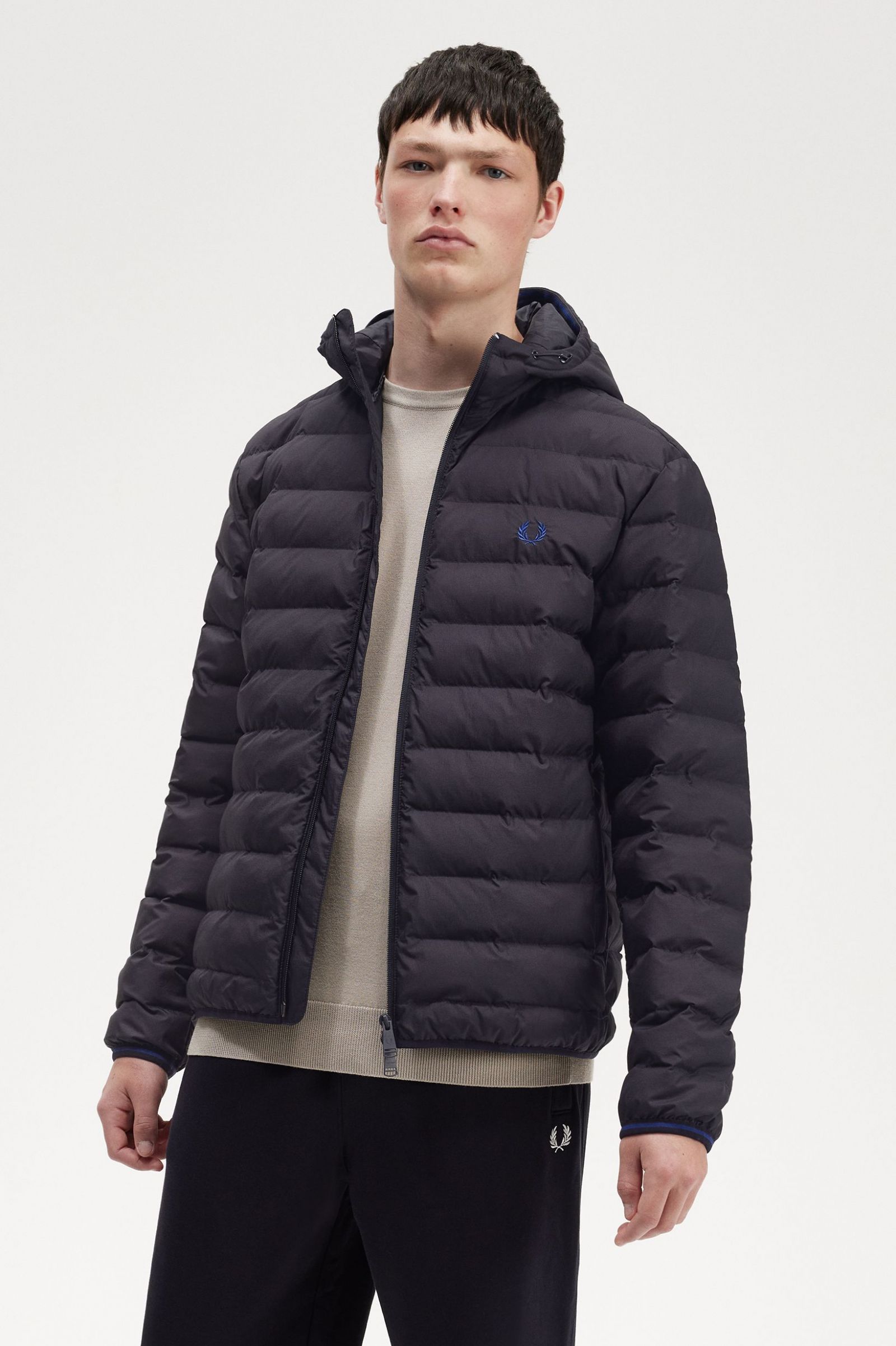 Hooded Insulated Jacket Navy 7038285