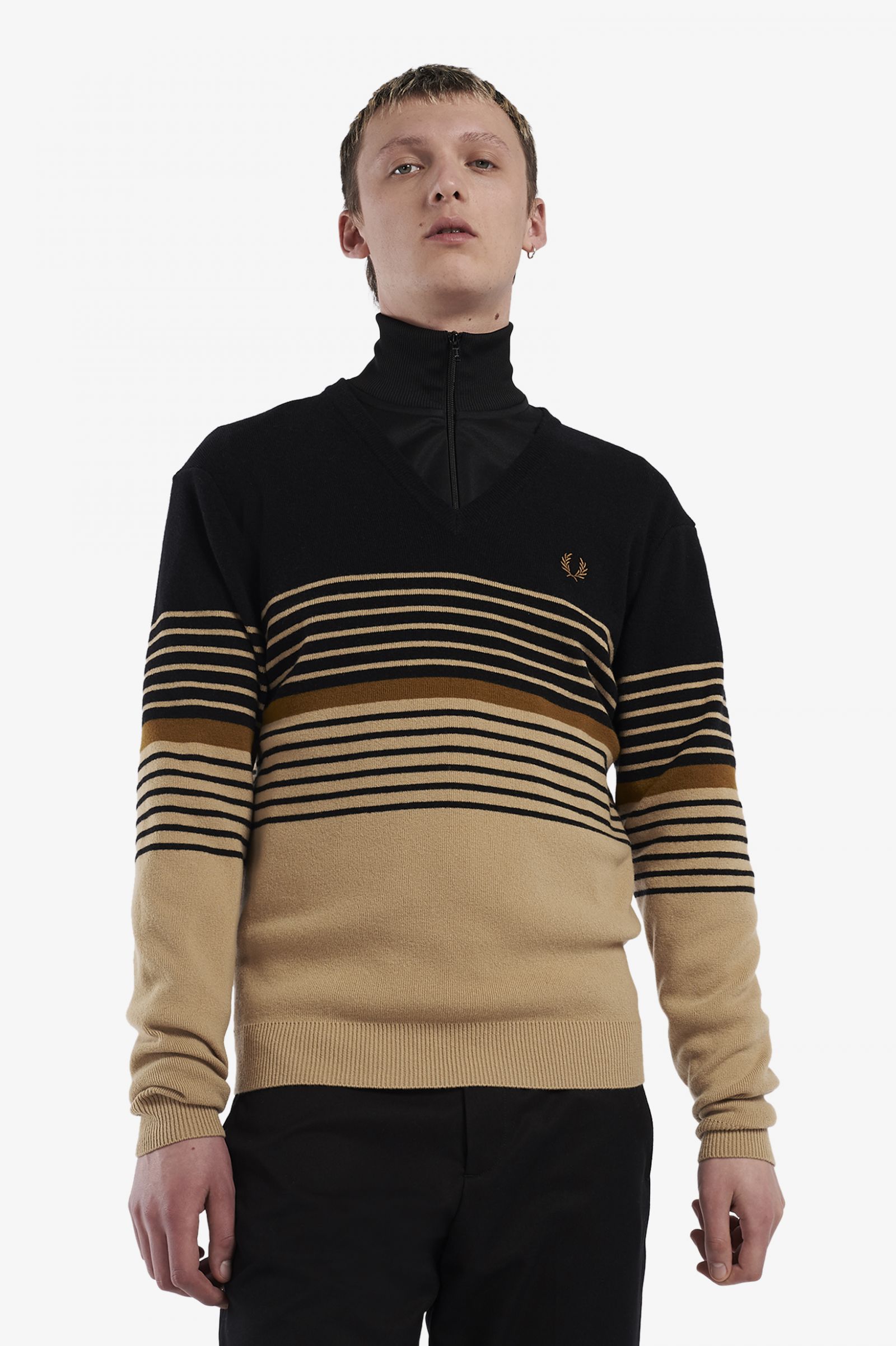 ReissuesLambswool Striped Jumper Desert 7037831