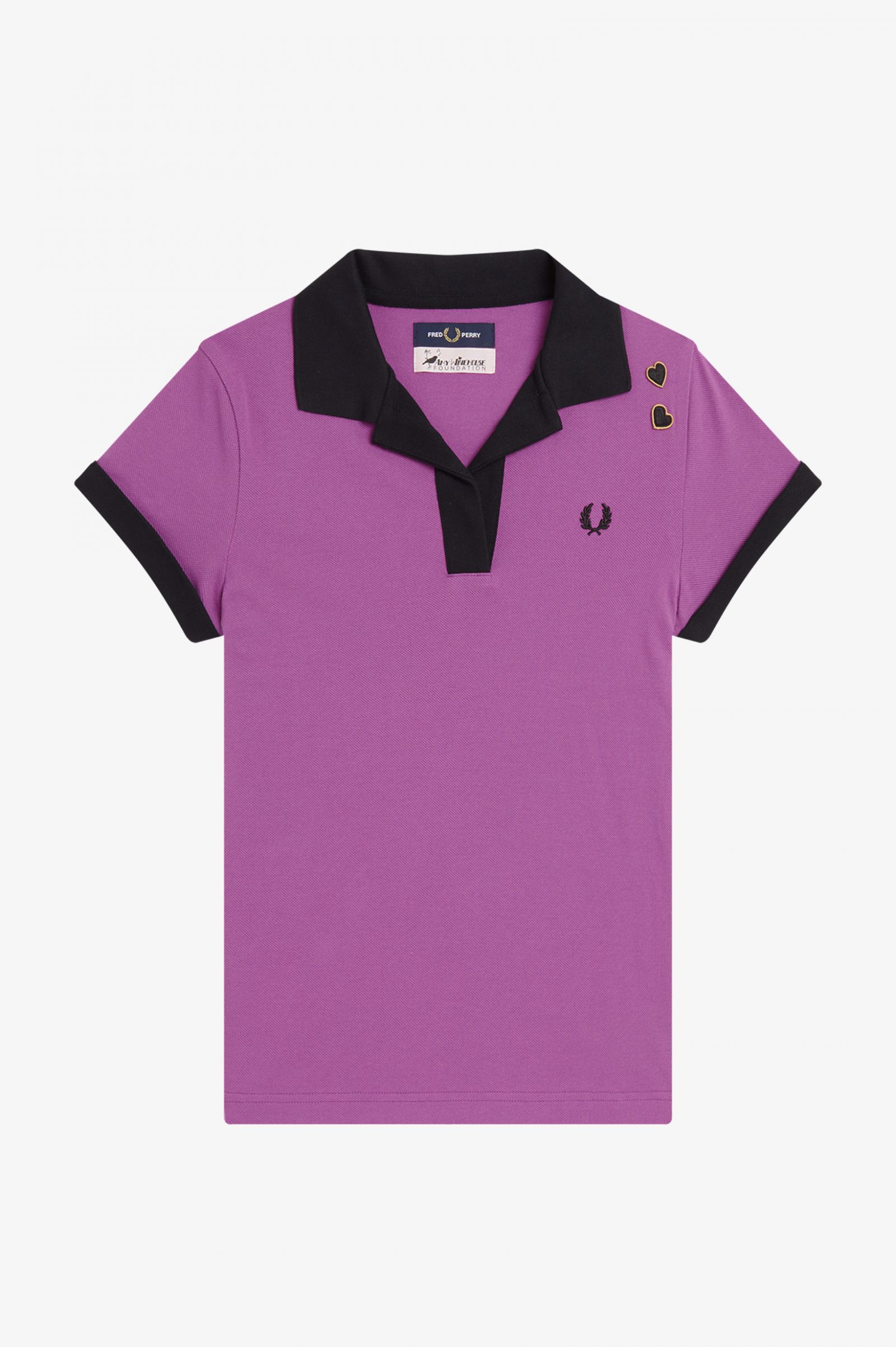 Amy Winehouse FoundationOpen-Collar Piqué Shirt Hot Purple 7037984