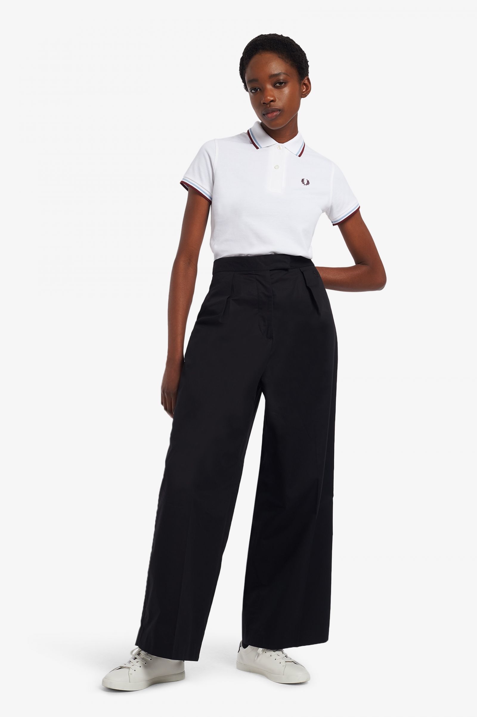 The Fred Perry ShirtG12 White / Ice / Maroon 7039454