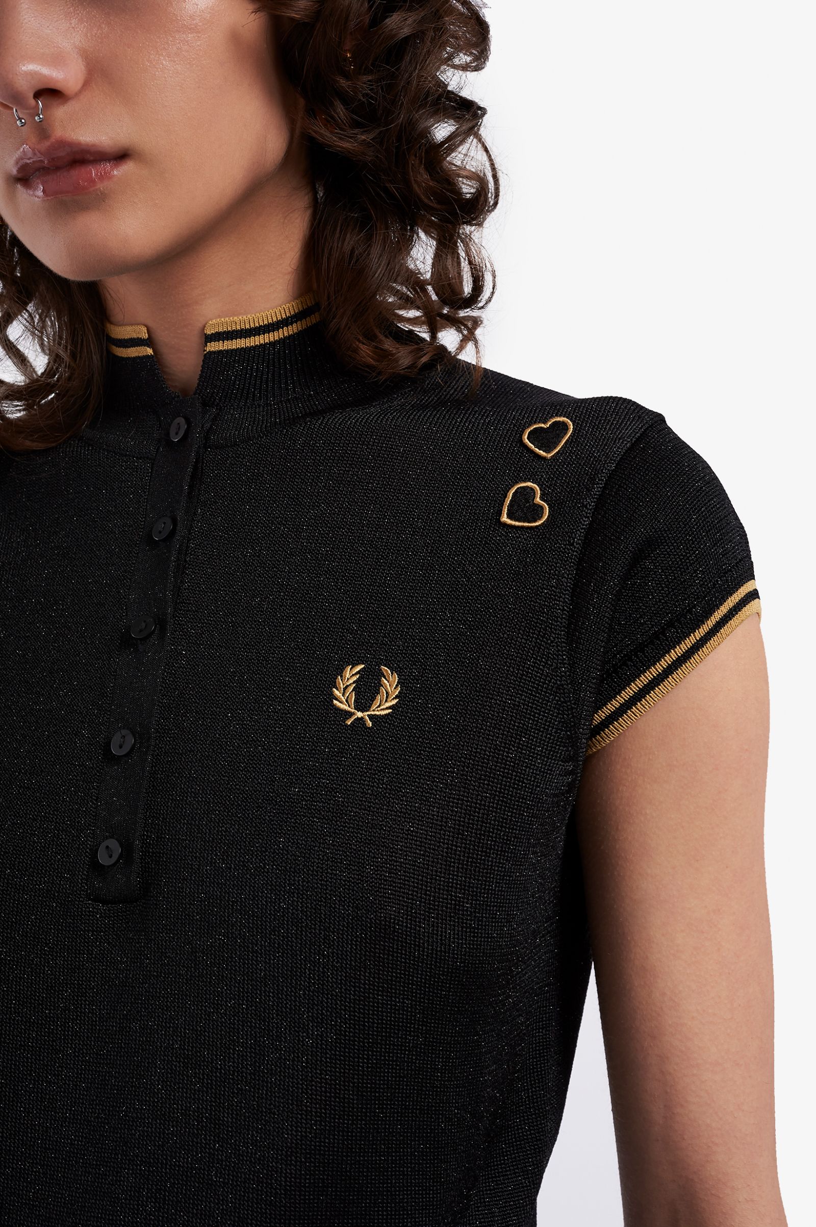 Amy Winehouse FoundationMetallic Knitted Shirt Black 7037966