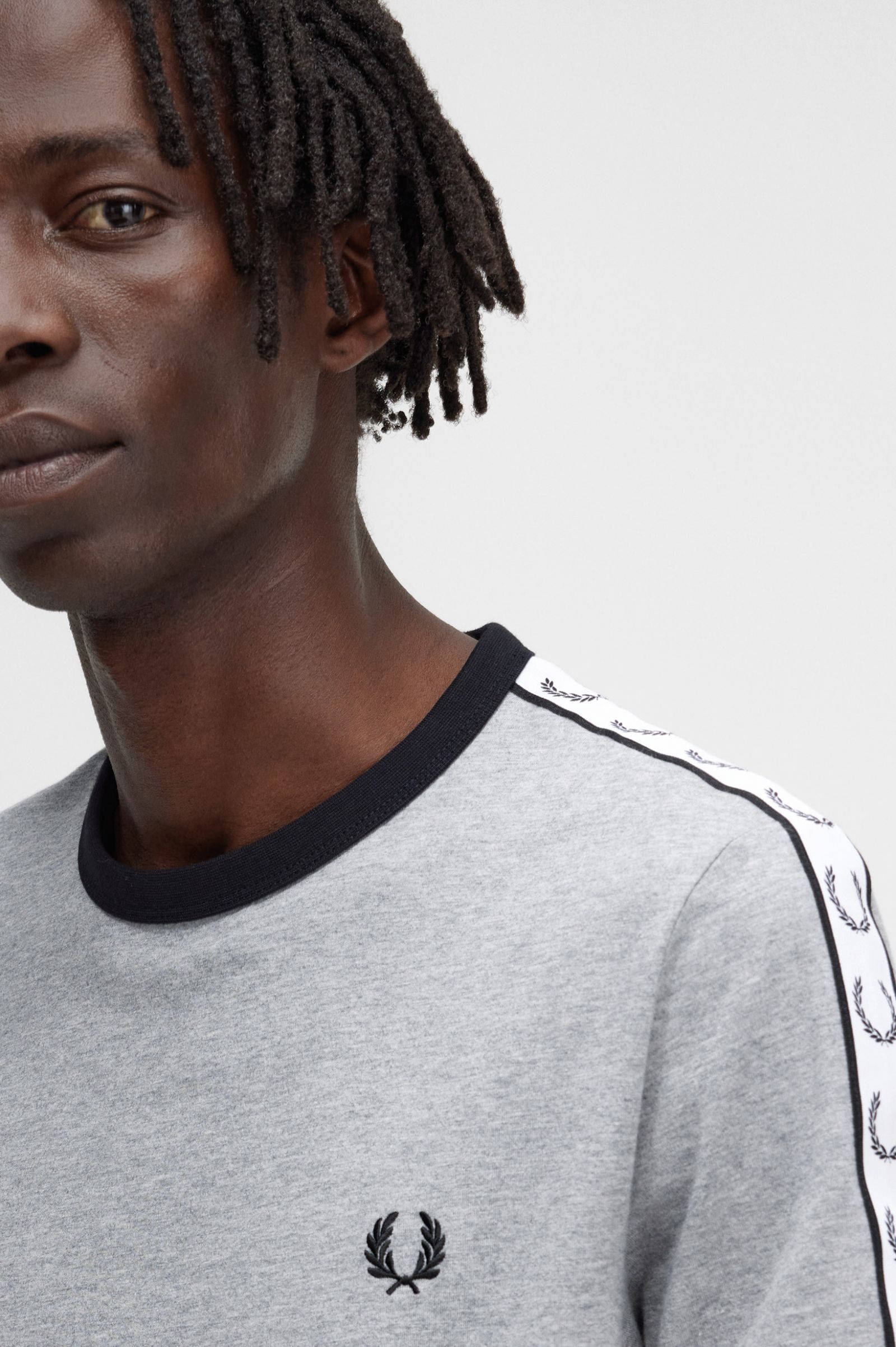 Taped Ringer T-Shirt Steel Marl 7038987