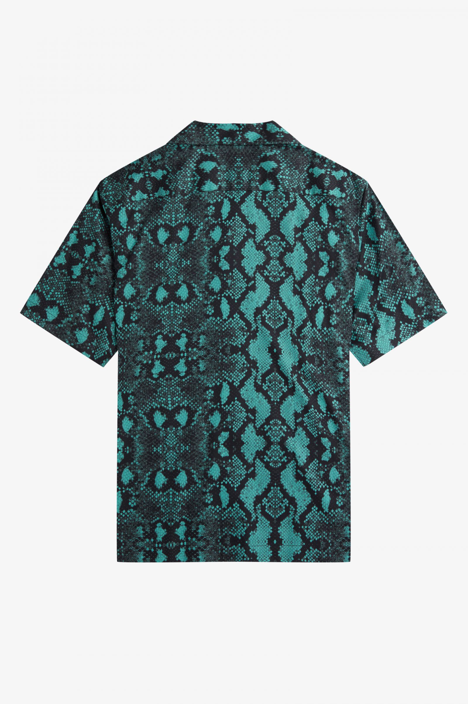 Snake Print Revere Collar Shirt Deep Mint 7038732