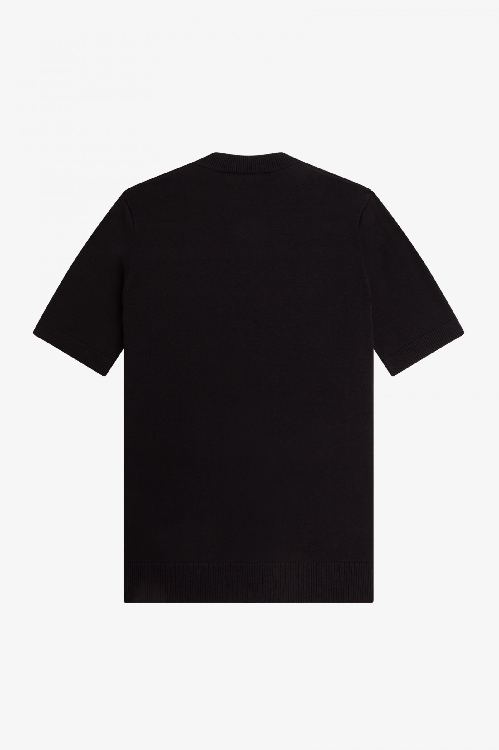 Waffle Stitch Henley Shirt Black 7038355