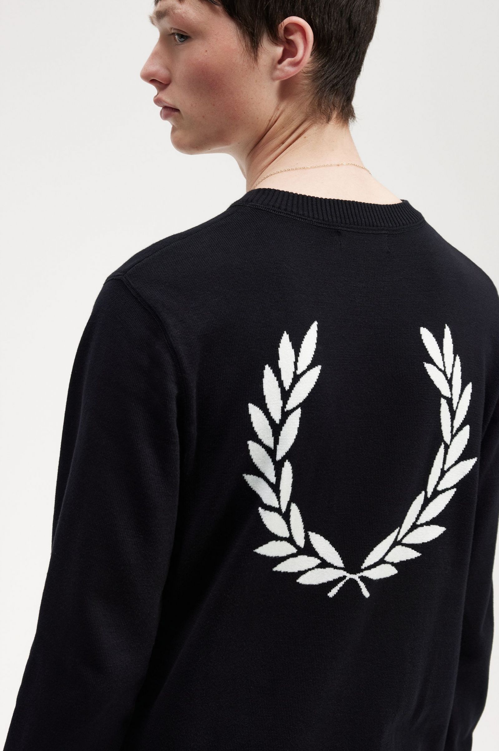 Graphic Laurel Wreath Jumper Black 7038321