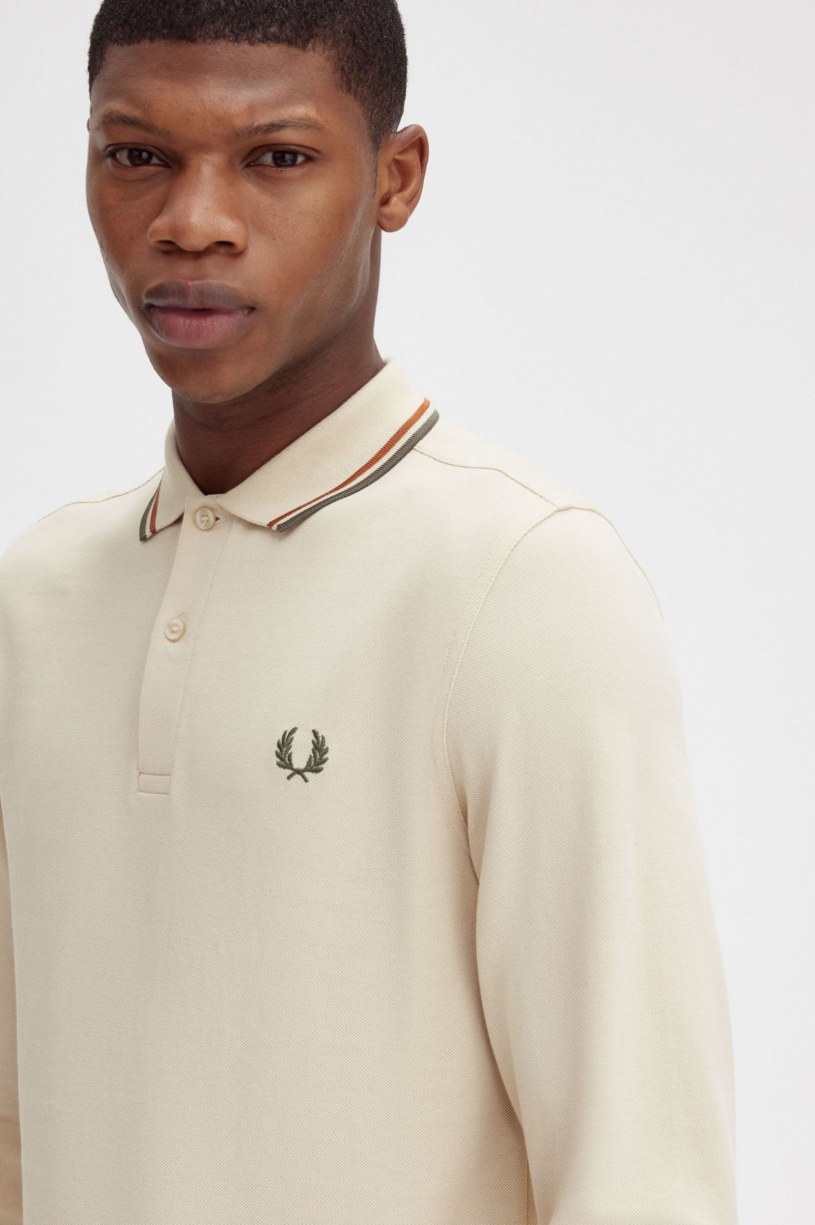 The Fred Perry ShirtM3636 Oatmeal / Nut Flake / Field Green 7038540