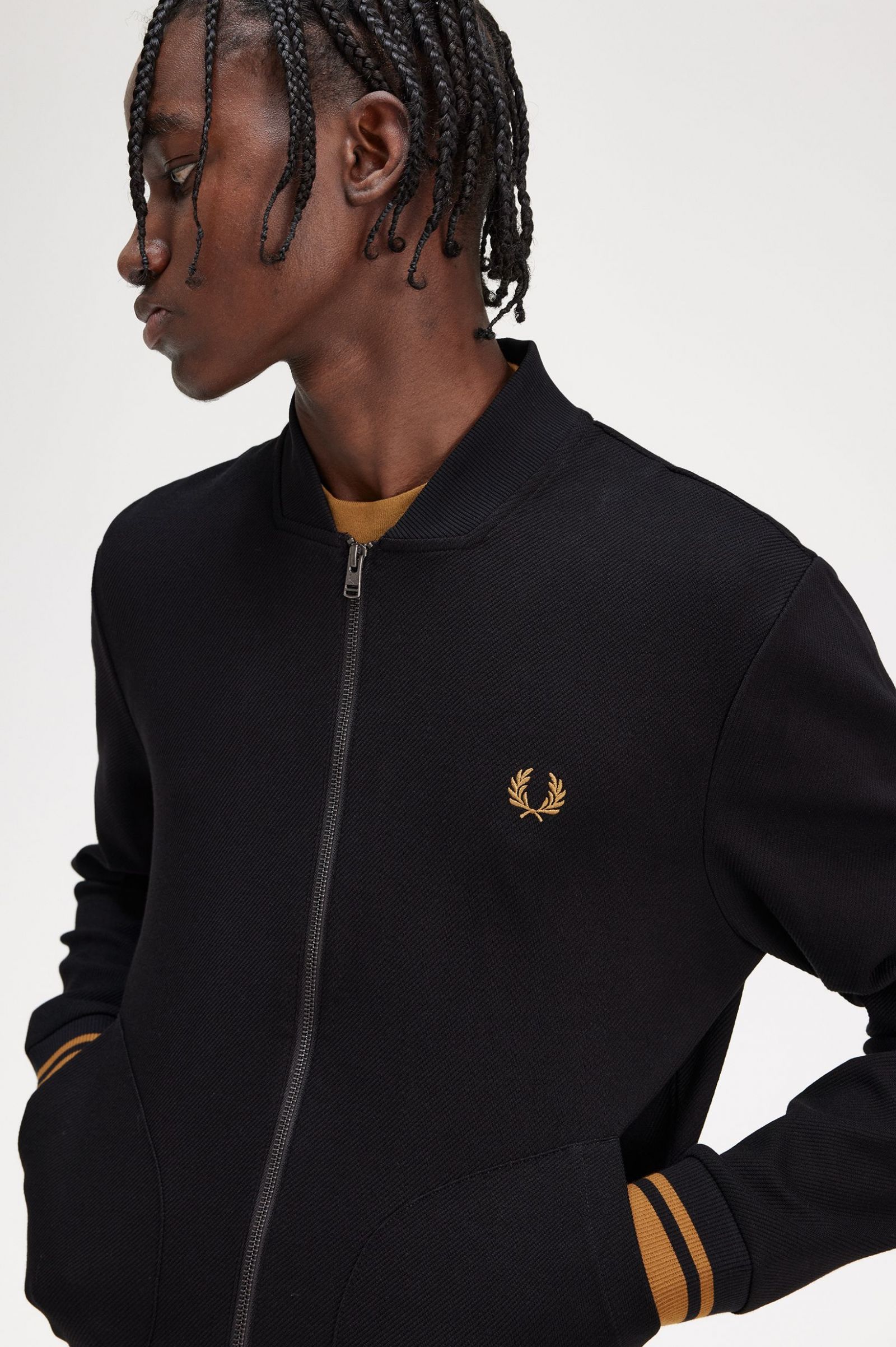 Tipped Detail Track Jacket Black 7039122