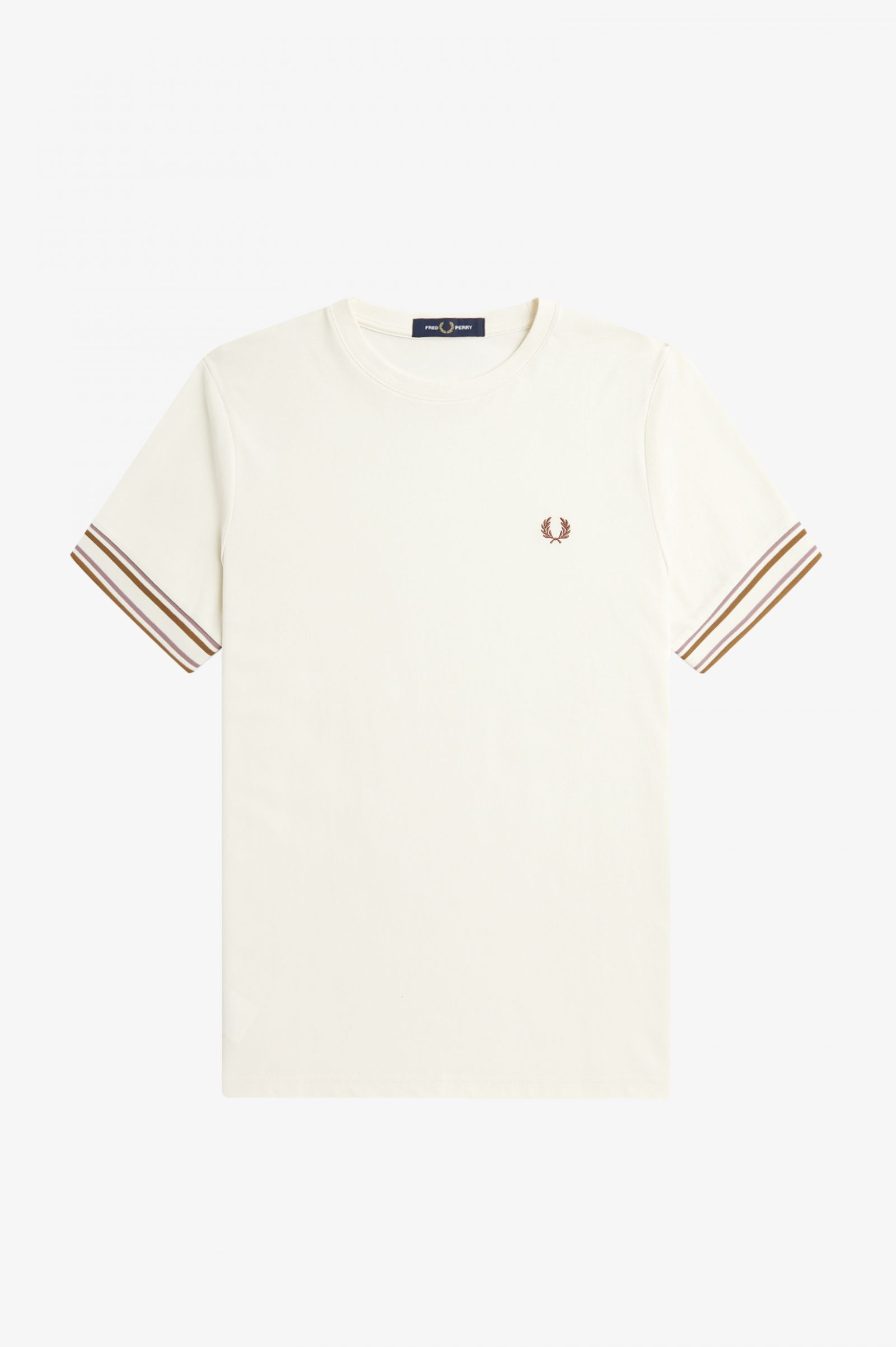 Bold Tipped Piqué T-Shirt Ecru 7038944