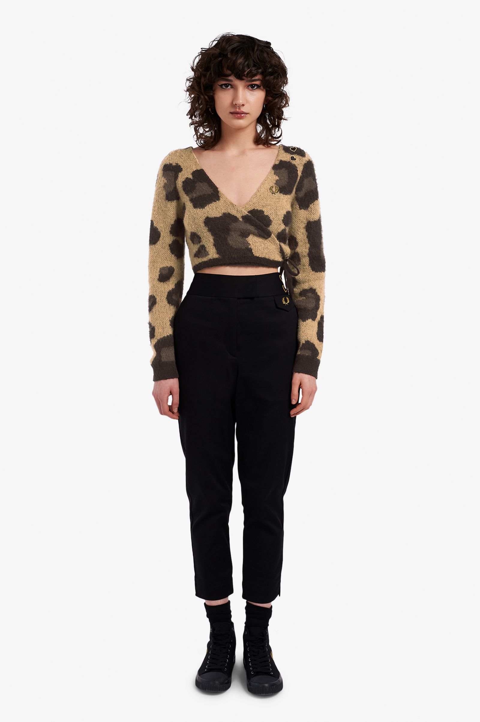 Amy Winehouse FoundationLeopard Wrap Cardigan Black 7037971