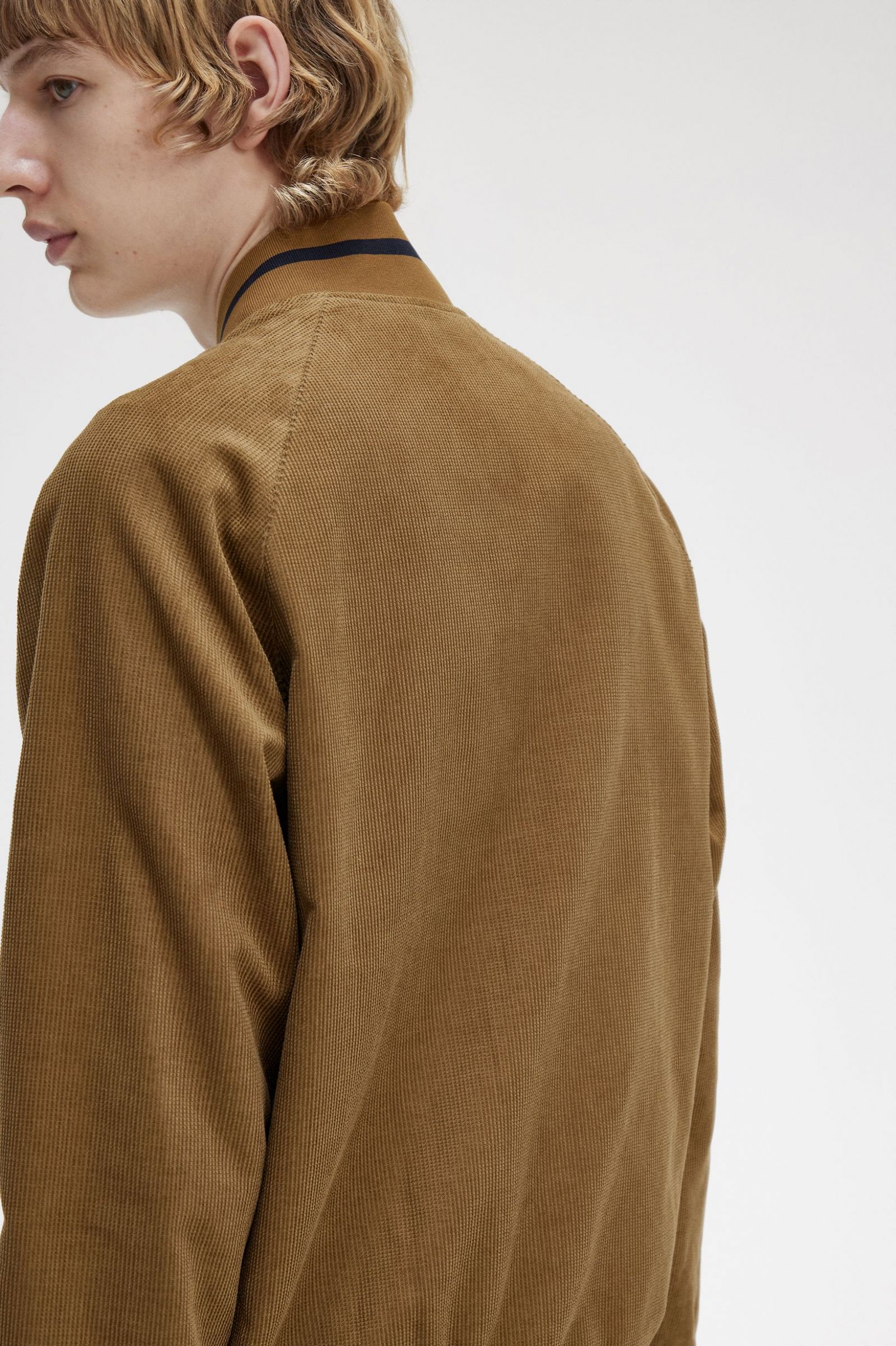 Waffle Cord Tennis Bomber Shaded Stone 7038652
