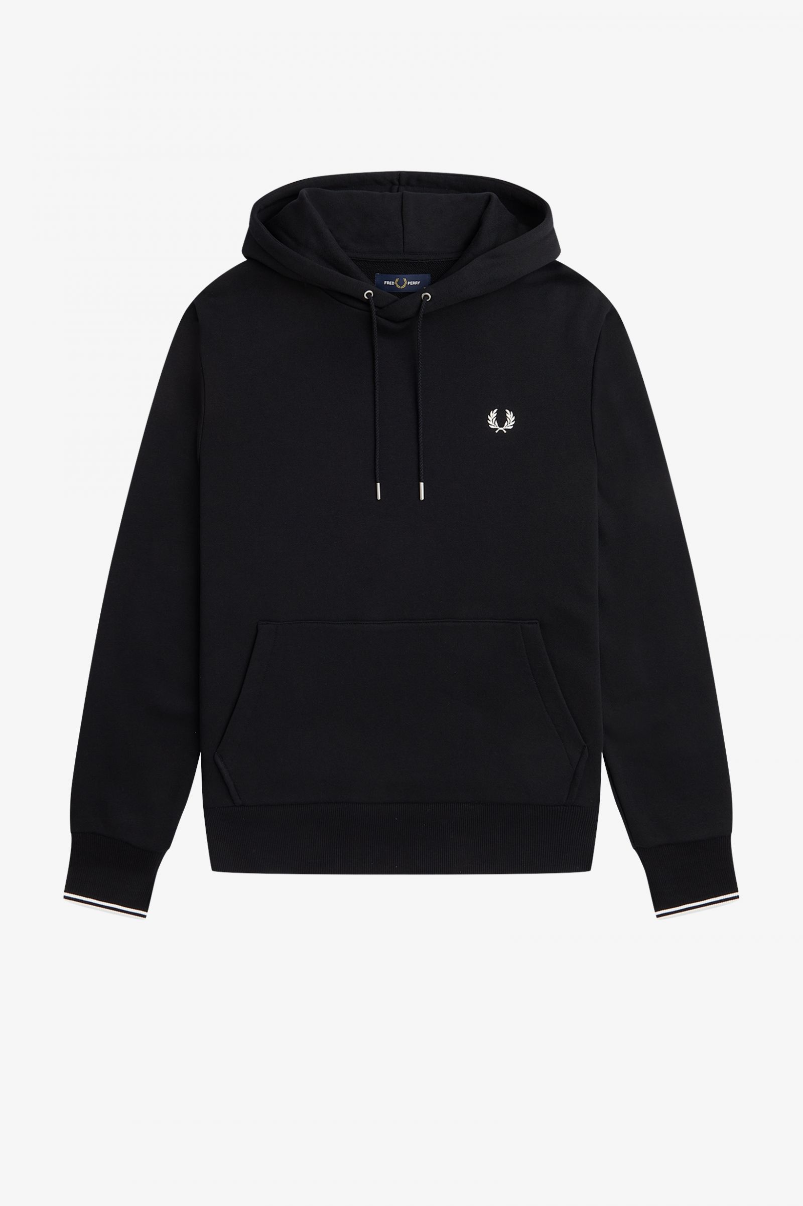 Tipped Hooded Sweatshirt Black 7038870