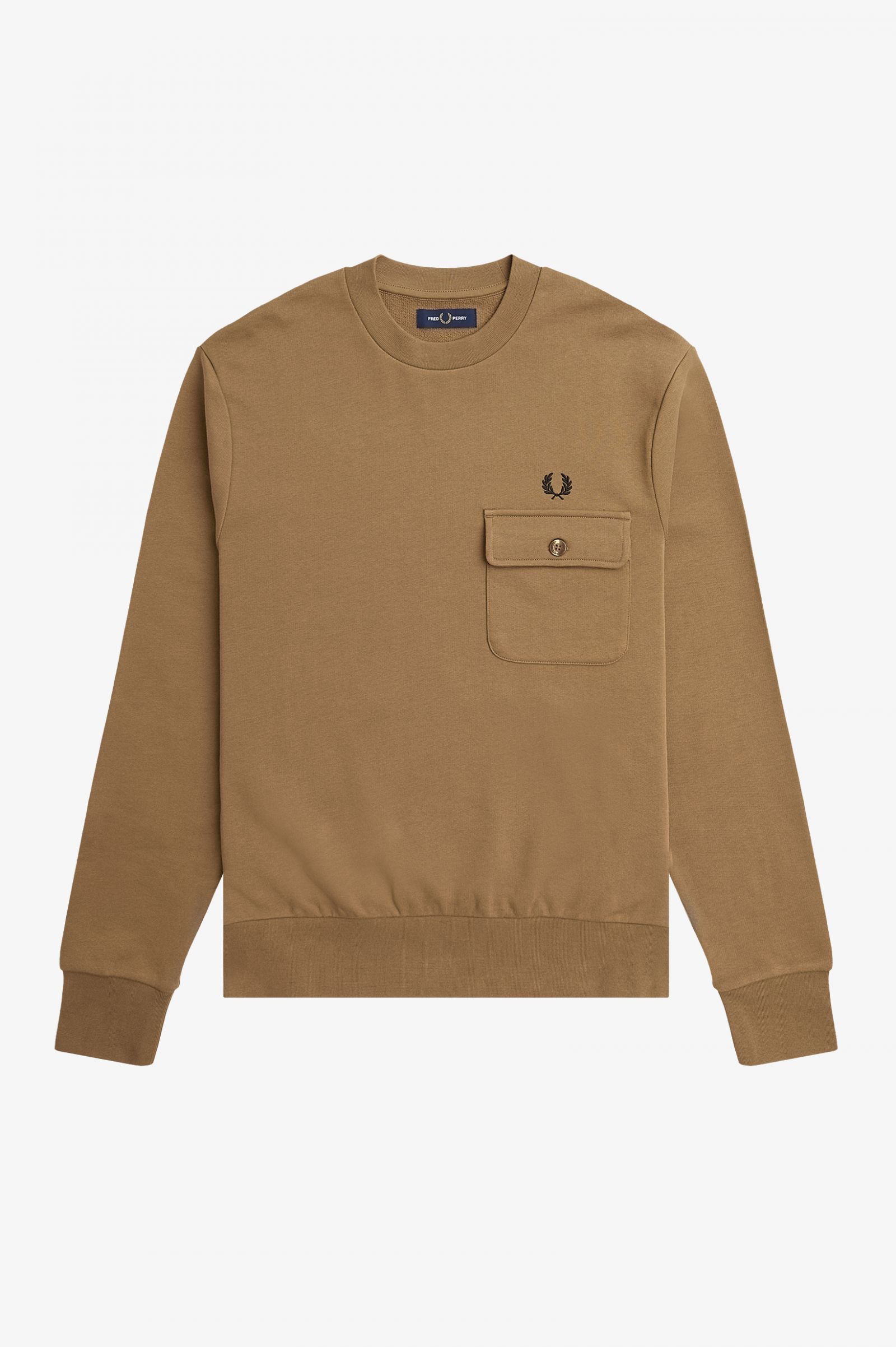 ReissuesPocket Detail Crew Neck Sweatshirt Shaded Stone 7037857