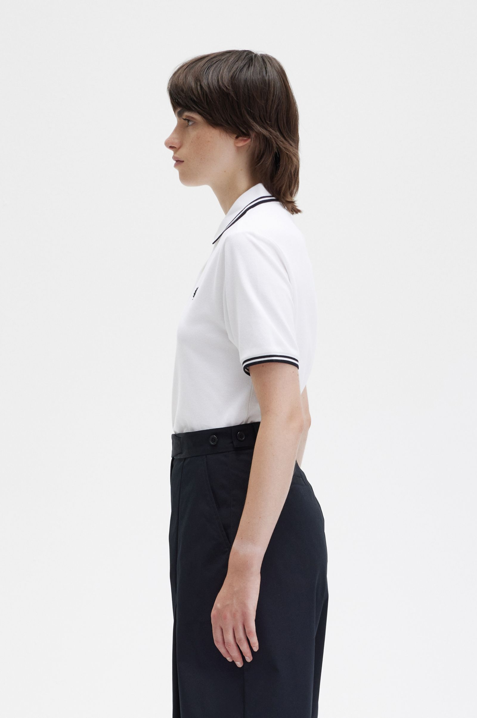 The Fred Perry ShirtG3600 White / Black / Black 7039458