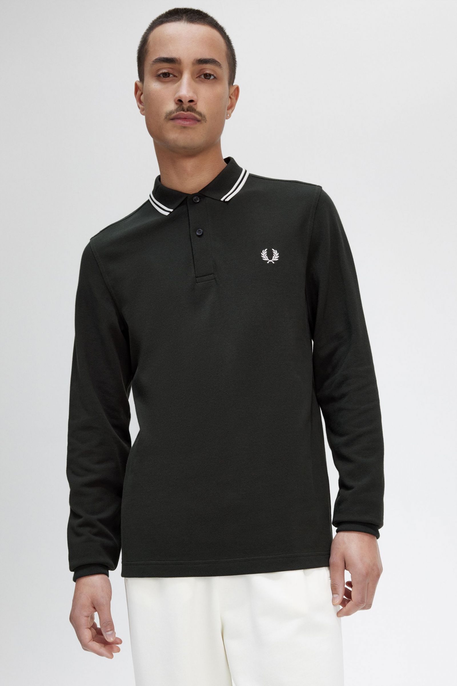 The Fred Perry ShirtM3636 Night Green / Snow White / Snow White 7038593