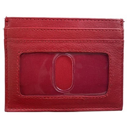 Primehide Red Credit Card Holder Wallet