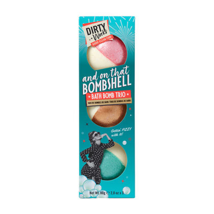 Dirty Works And On That Bombshell Bath Bomb Trio Bath Bomb