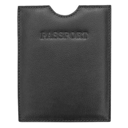 Primehide Black RFID Passport Sleeve Passport Cover