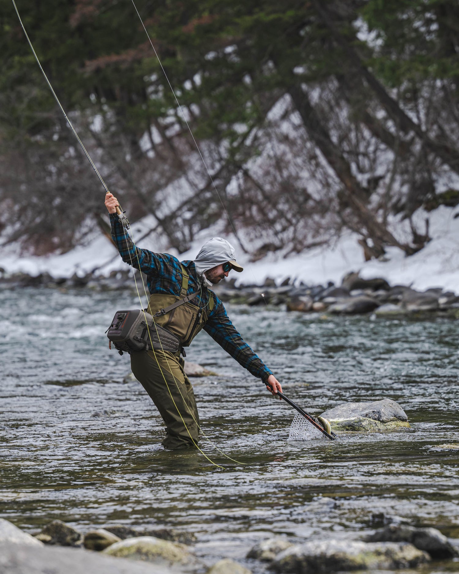 M's Freestone Z Bootfoot Waders - Rubber Sole